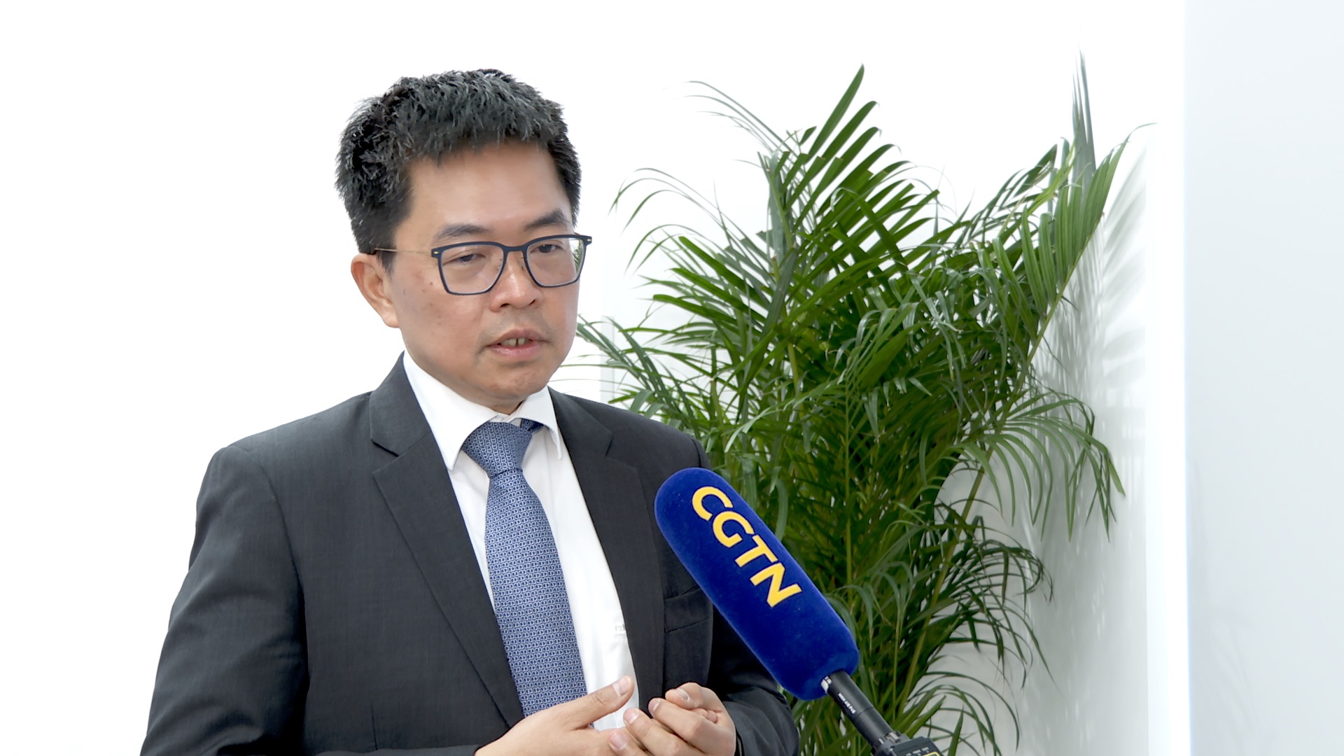 Haryono Lim, president of Mega Projects Asia at BASF, speaks with CGTN on March 26, 2026. /CGTN