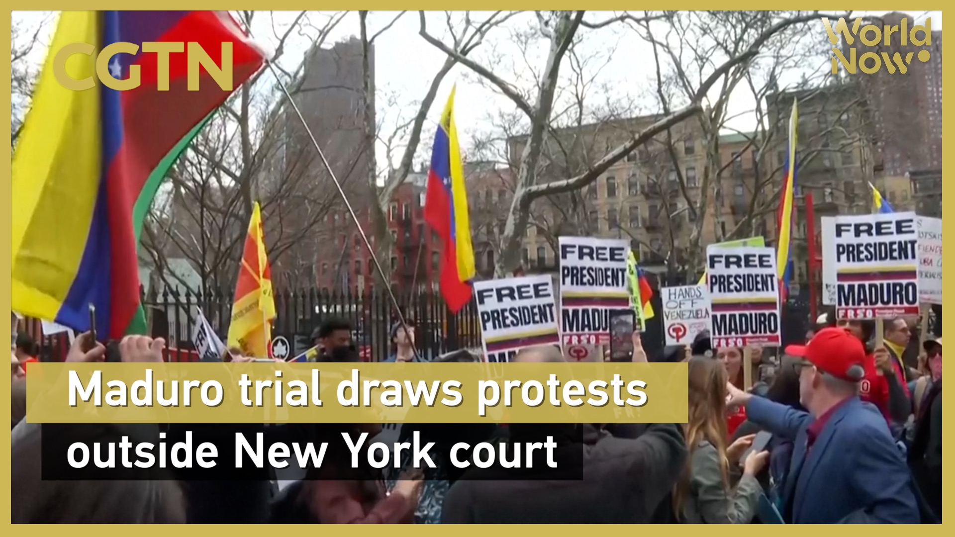 Maduro trial draws protests outside New York court
