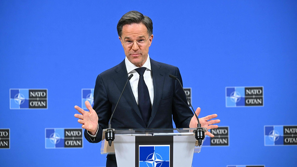 NATO Secretary General Mark Rutte gives a press conference about NATO's general annual report, Brussels, March 26, 2026. /VCG