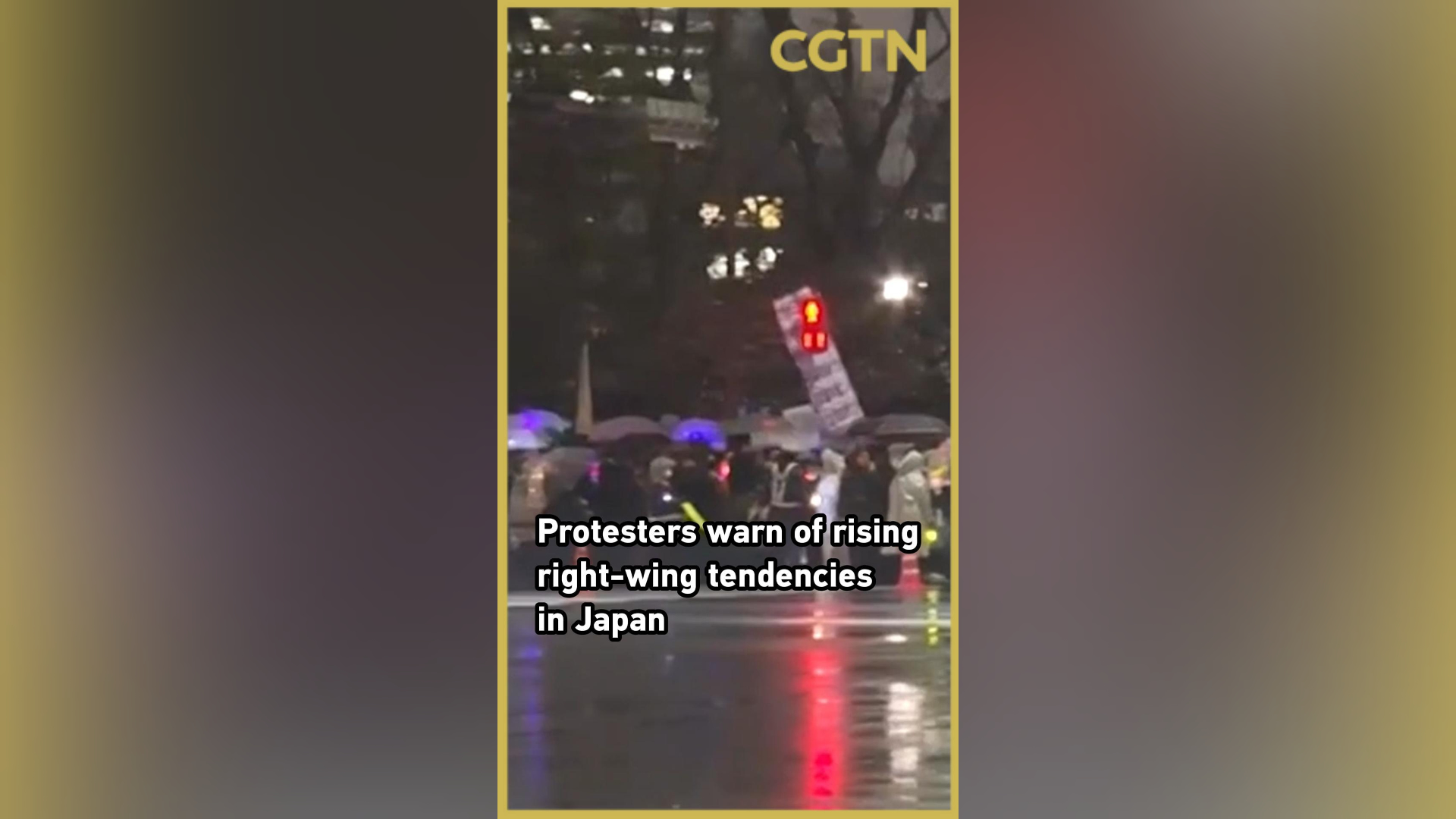 Protesters warn of rising right-wing tendencies in Japan