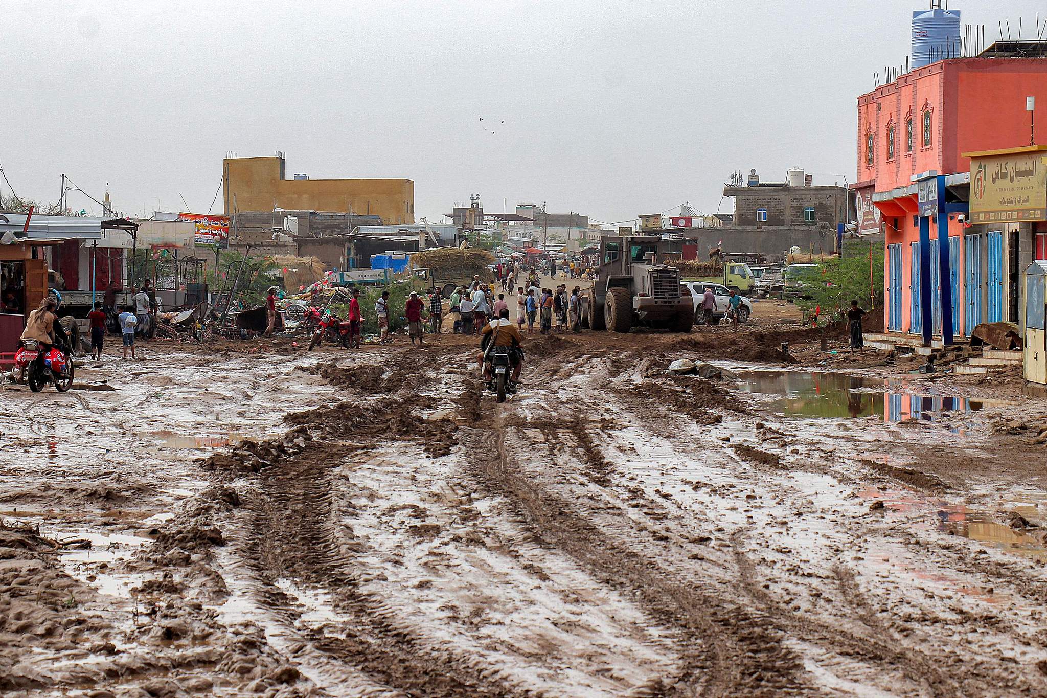 An area devastated by flash floods in Mocha, Taiz Governorate, Yemen, March 28, 2026. /VCG