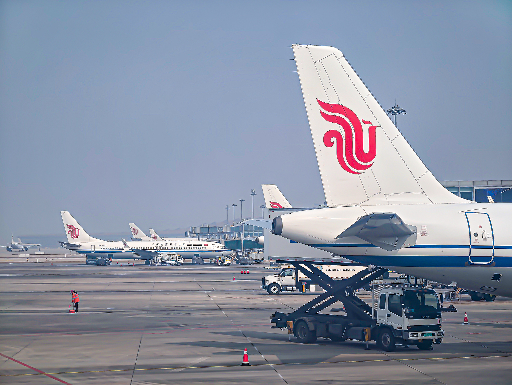 File photo of an Air China passenger airplane parked at Beijing Capital International Airport in Beijing, China. /VCG