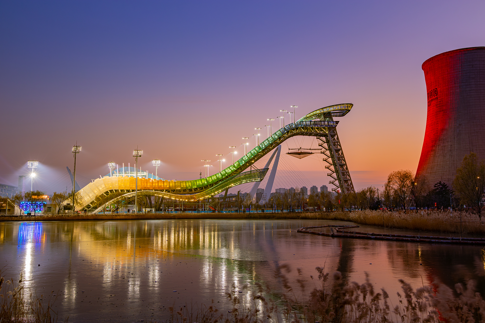 Shougang Park, a former steel complex in Beijing, has been transformed into a cultural and recreational hub. /VCG
