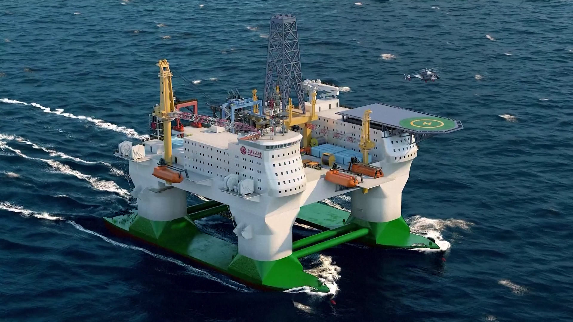 An illustration of the deep-sea floating research facility, Shanghai, east China, March 28, 2026. /VCG