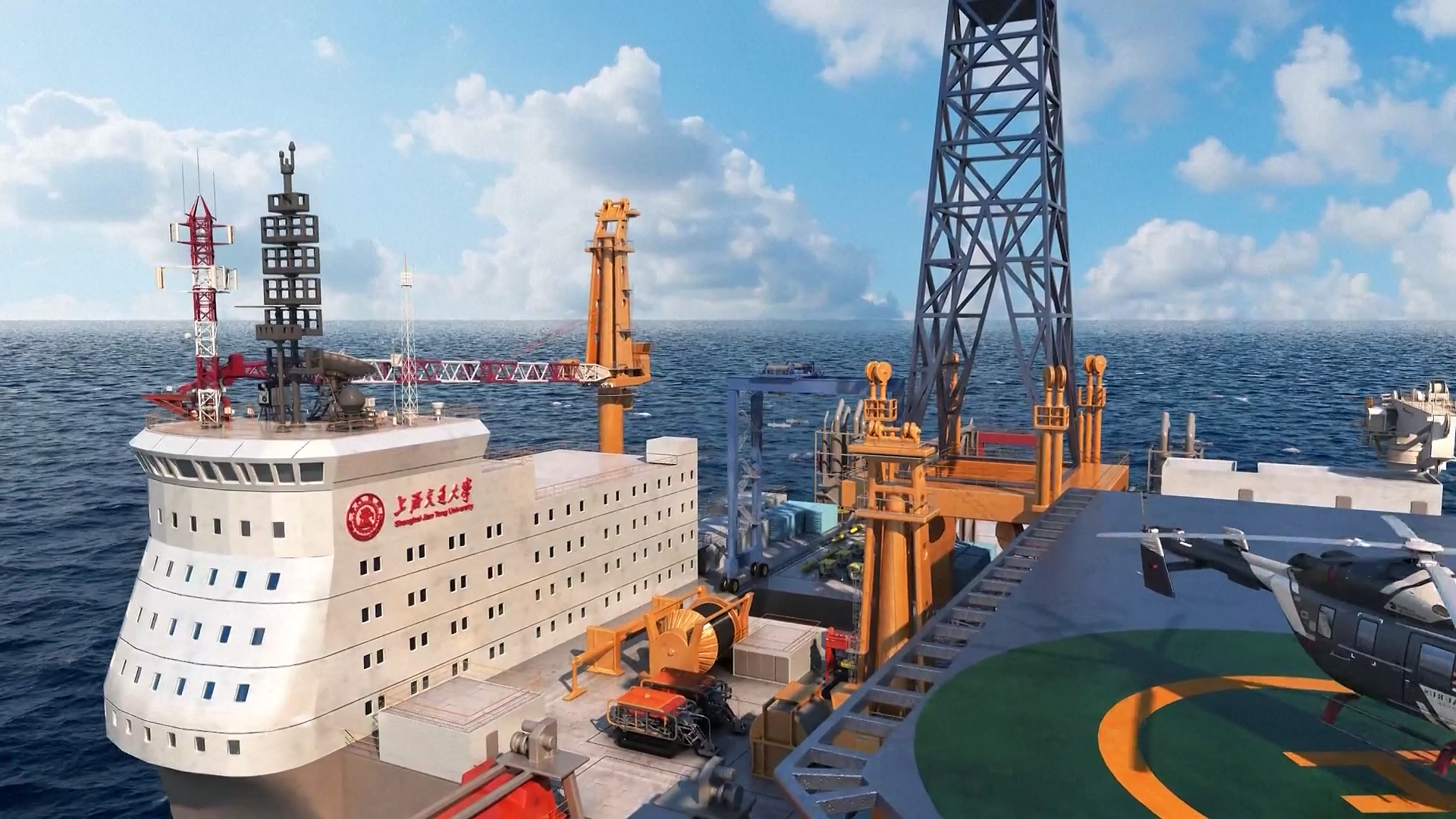 An illustration of the deep-sea floating research facility, Shanghai, east China, March 28, 2026. /VCG