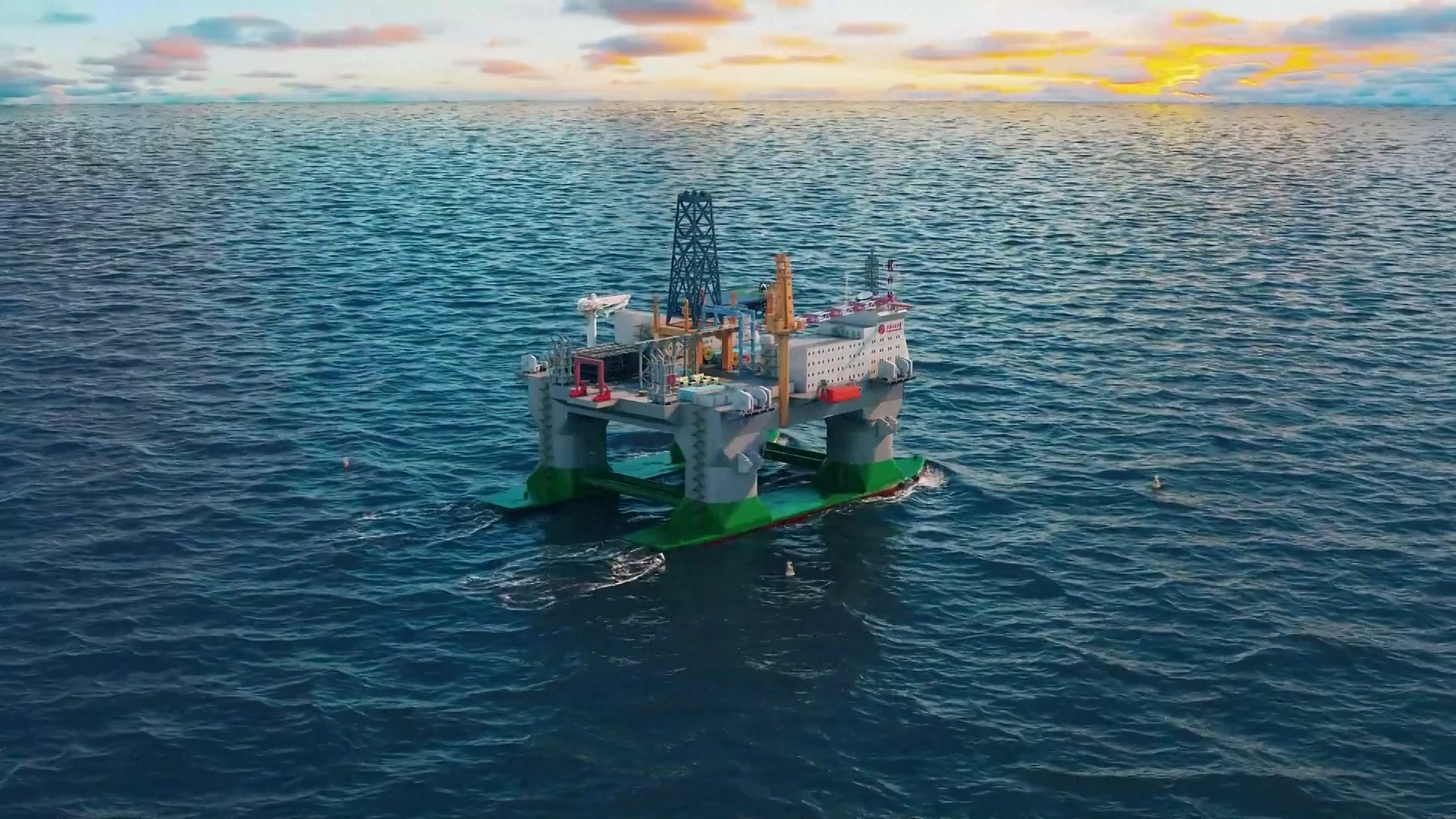 An illustration of the deep-sea floating research facility, Shanghai, east China, March 28, 2026. /VCG