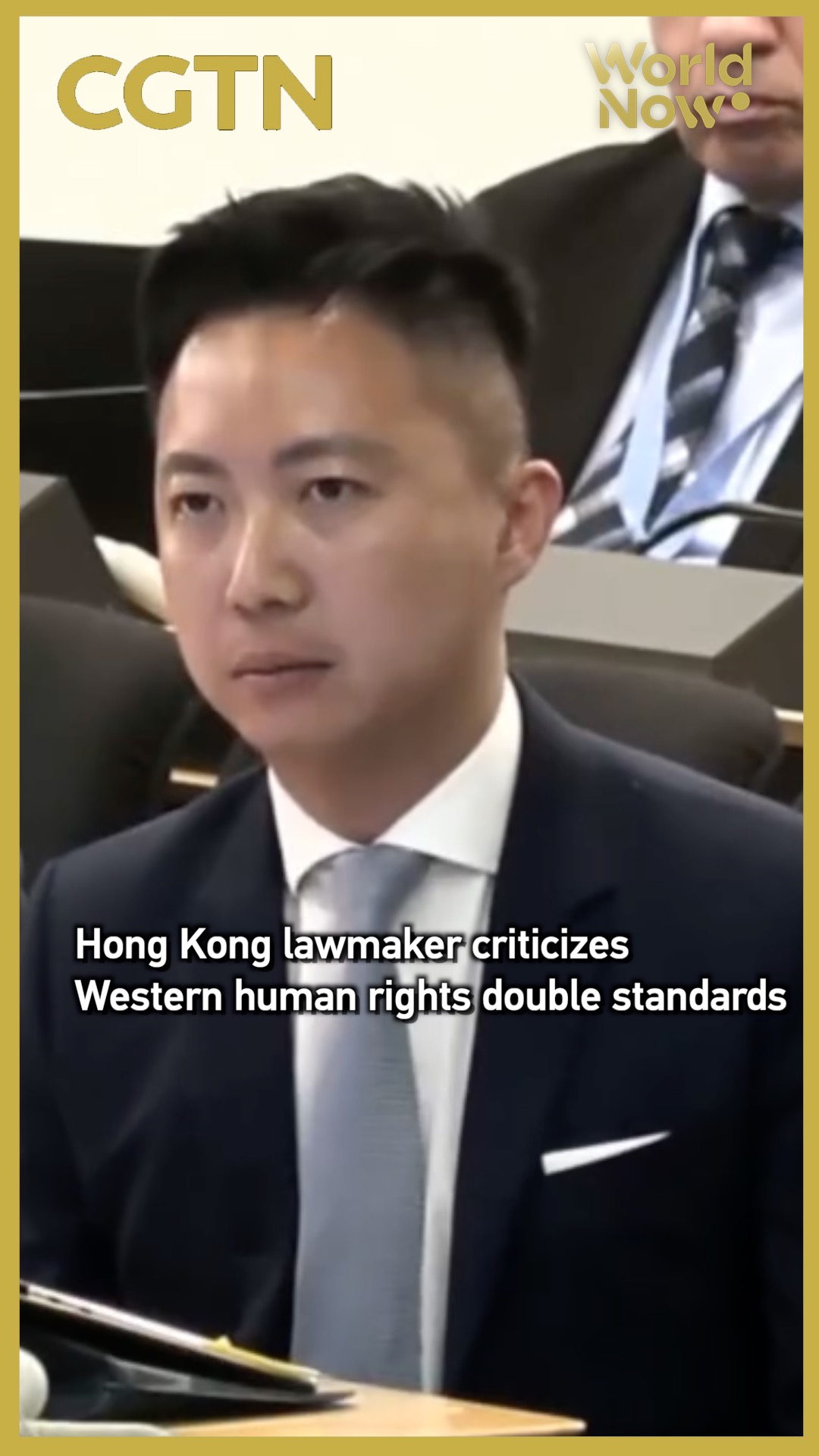 Hong Kong lawmaker criticizes Western human rights double standards