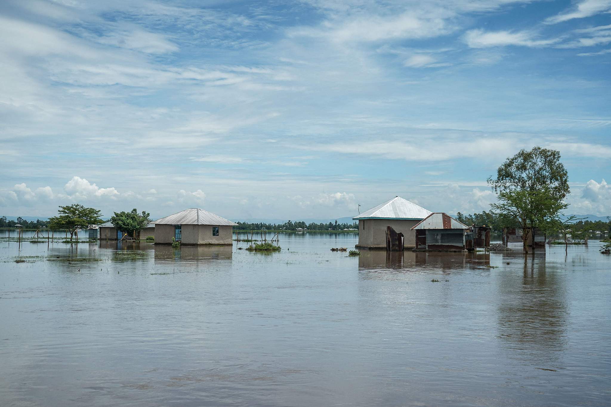 A view of inundated homes in West Nyakach, Kisumu County, Kenya, March 22, 2026. /VCG