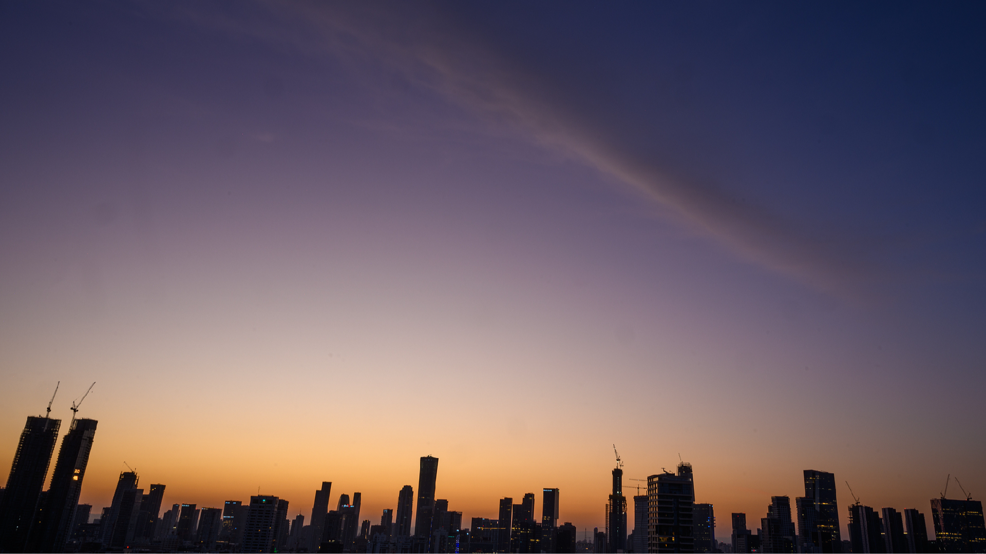 Live view of the Tel Aviv's skyline