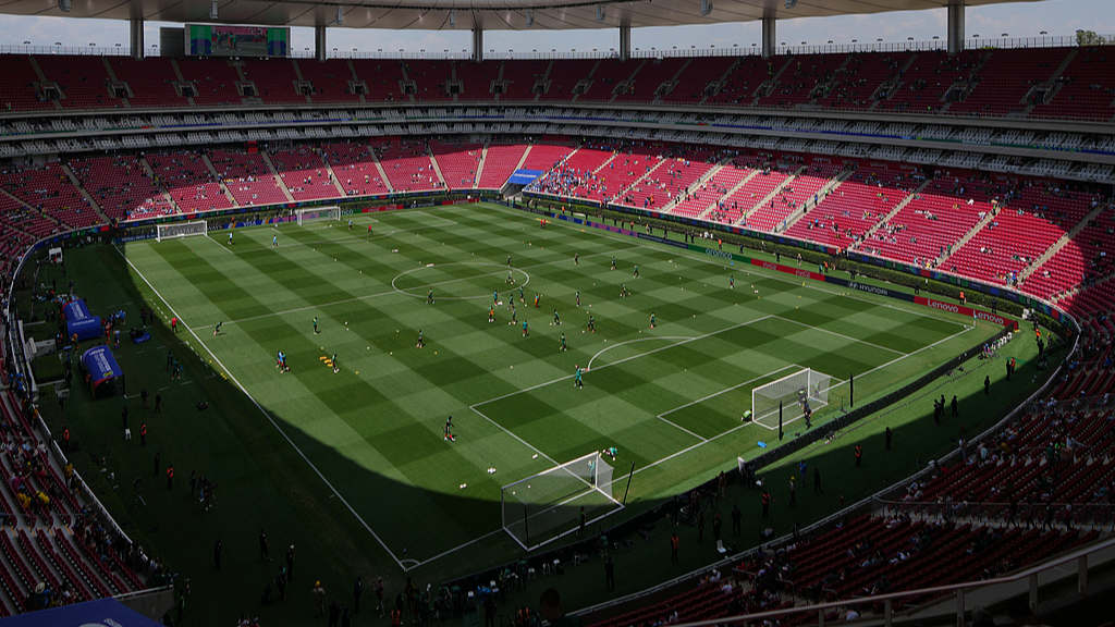 A view of the stadium ahead of the World Cup playoff final soccer match between DR Congo and Jamaica in Guadalajara, Mexico, March 31, 2026. /VCG