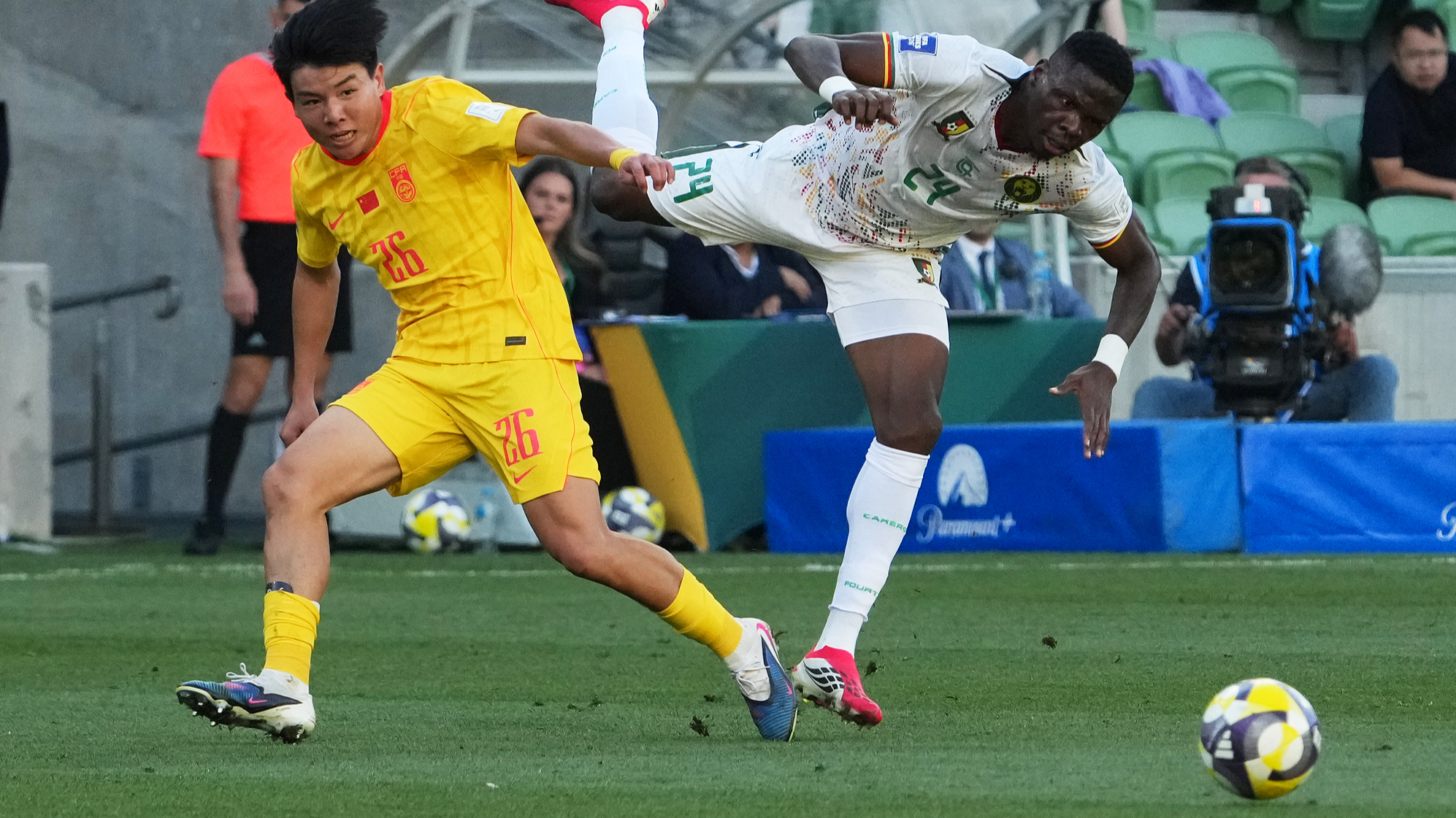 China's youthful squad fall short against Cameroon in FIFA Series