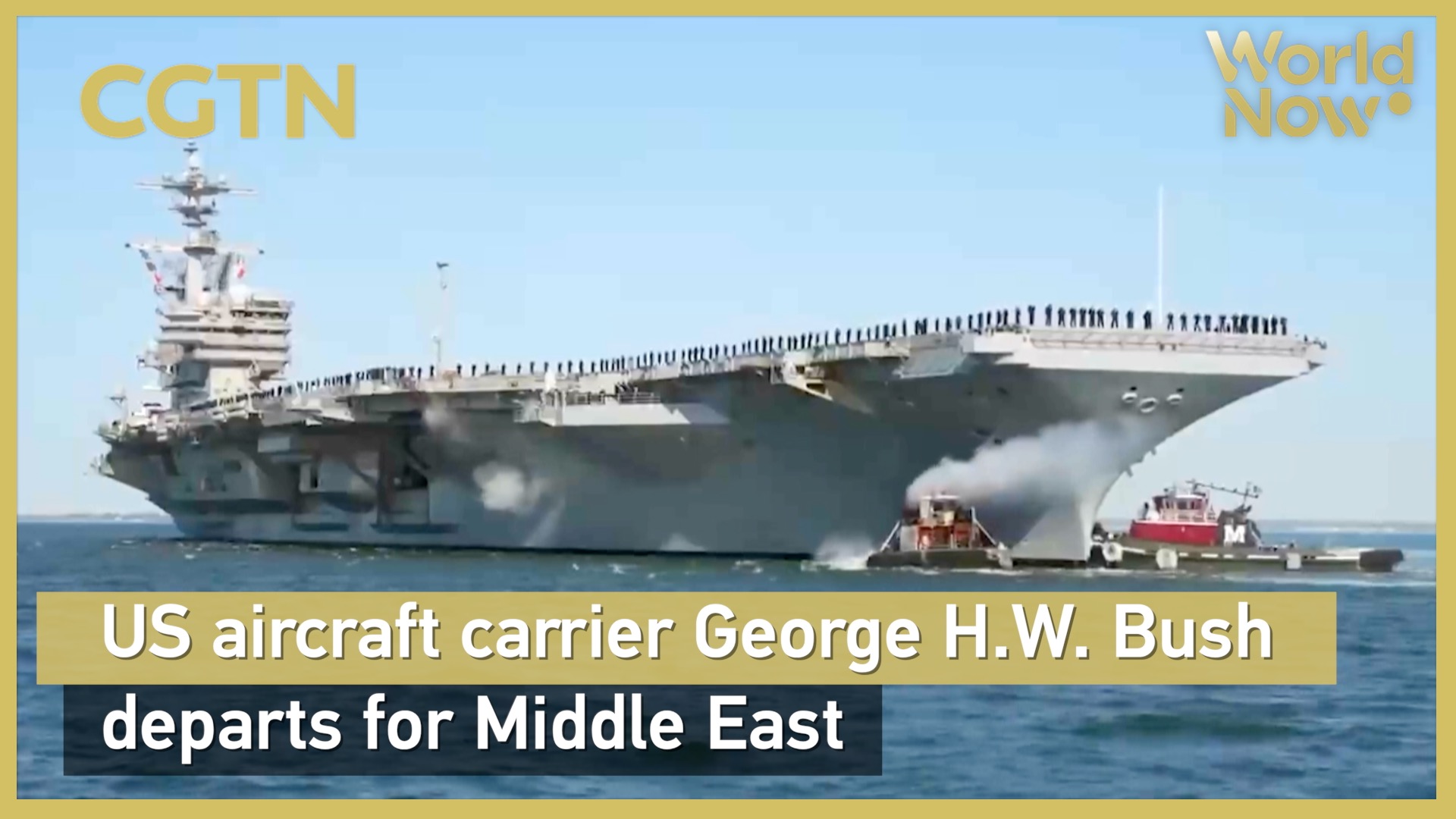 US aircraft carrier George H.W. Bush departs for Middle East