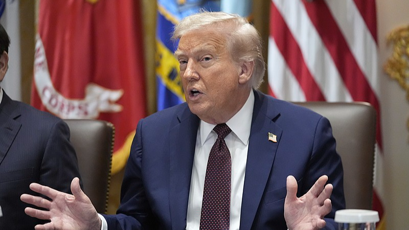 US President Donald Trump speaks during a cabinet meeting at the White House in Washington, D.C., August 26, 2025. /VCG