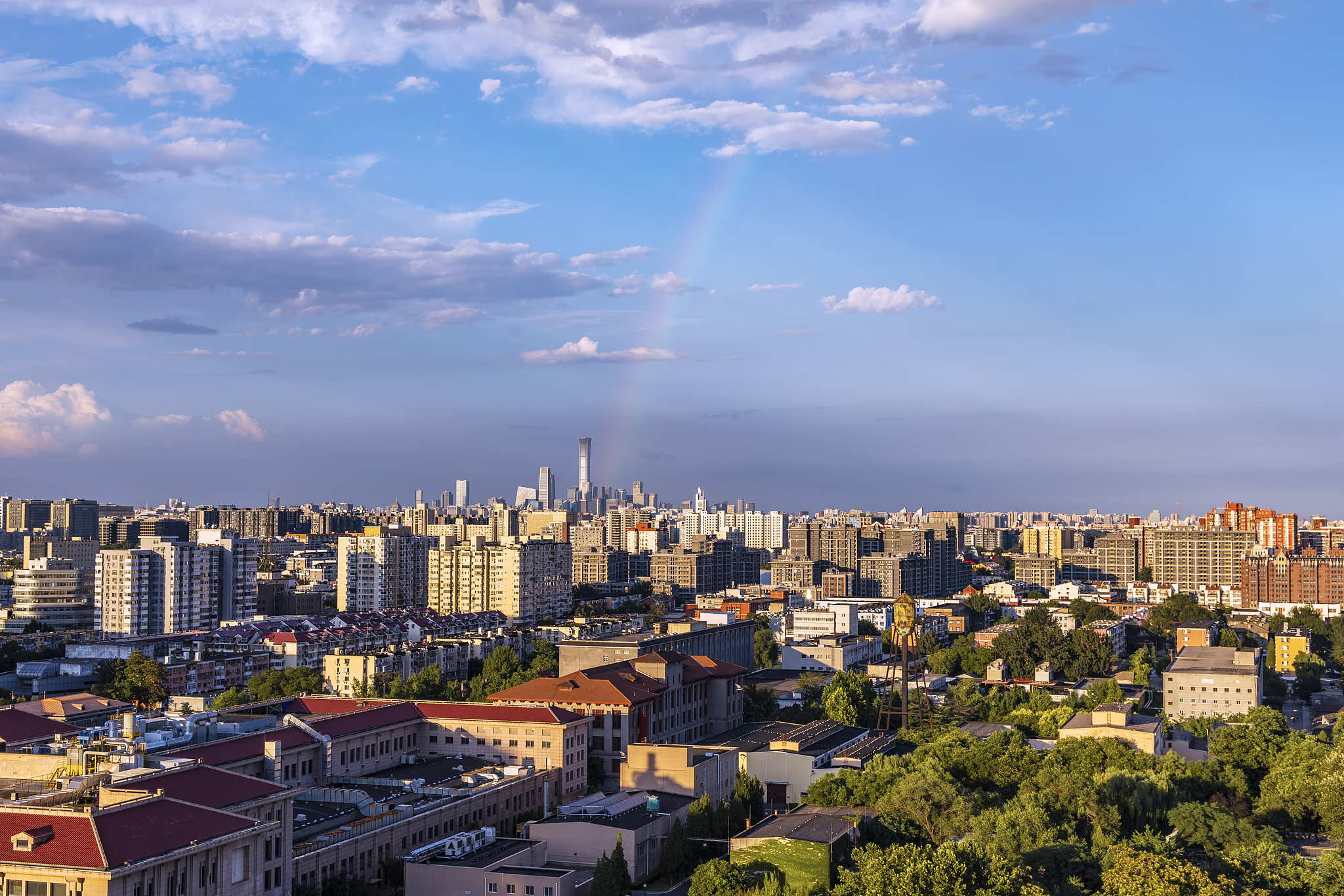 A rainbow in the sky, Beijing, China, July 29, 2025. /VCG