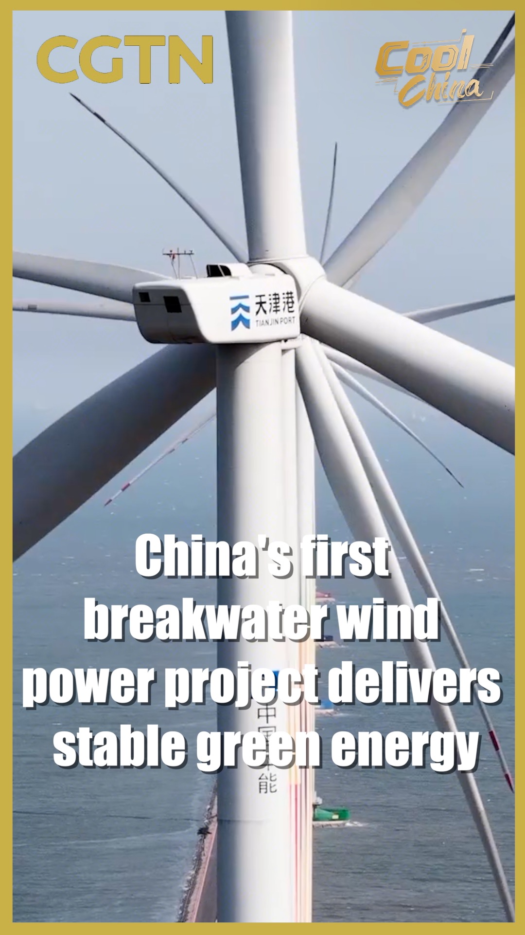 China's 1st breakwater wind power project delivers stable green energy