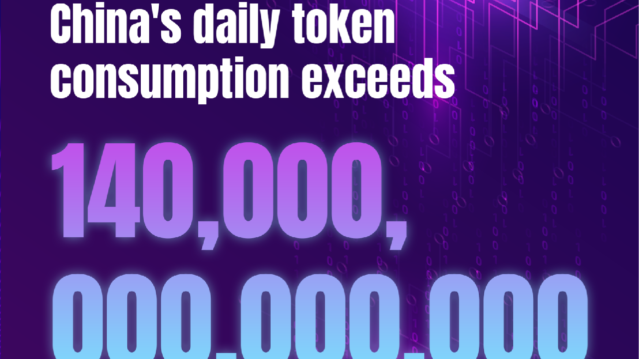 China's daily token consumption hits 140 trillion