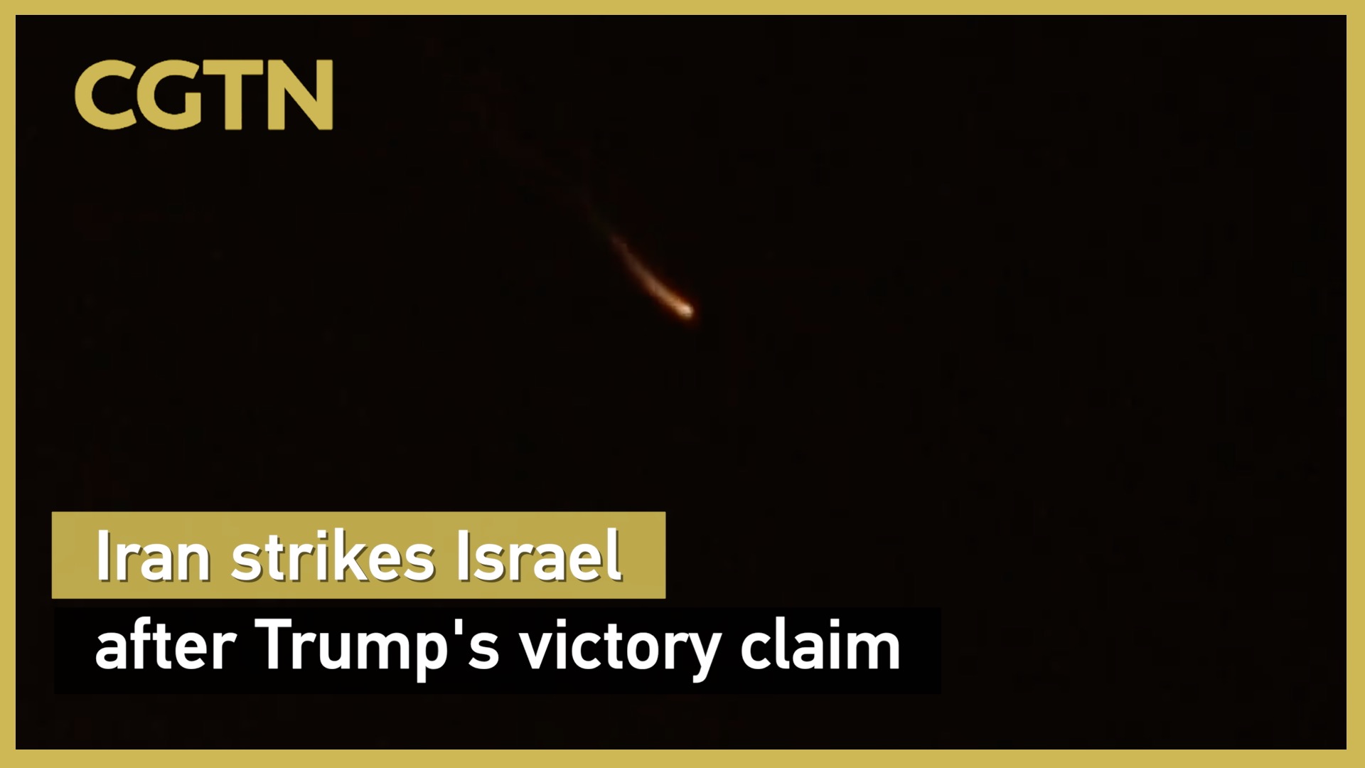 Iran strikes Israel after Trump's victory claim