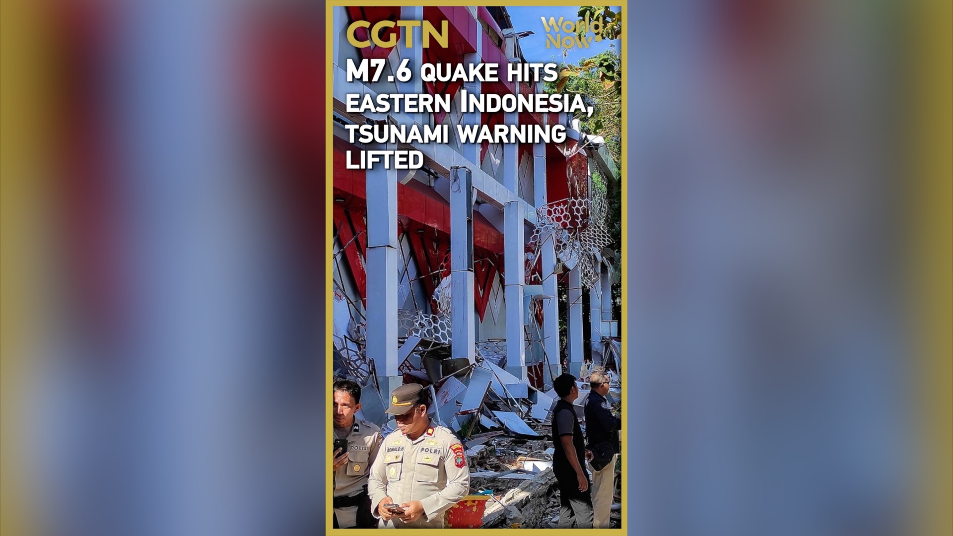 M7.6 quake hits eastern Indonesia, tsunami warning lifted