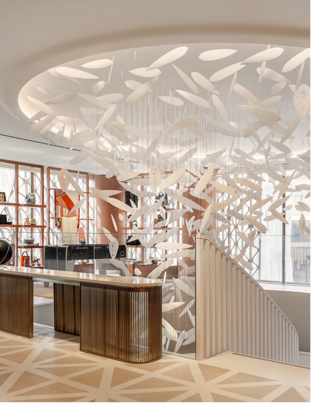 The artwork specially created by Chinese artist Liu Jianhua for Hermès. /Sui Sicong