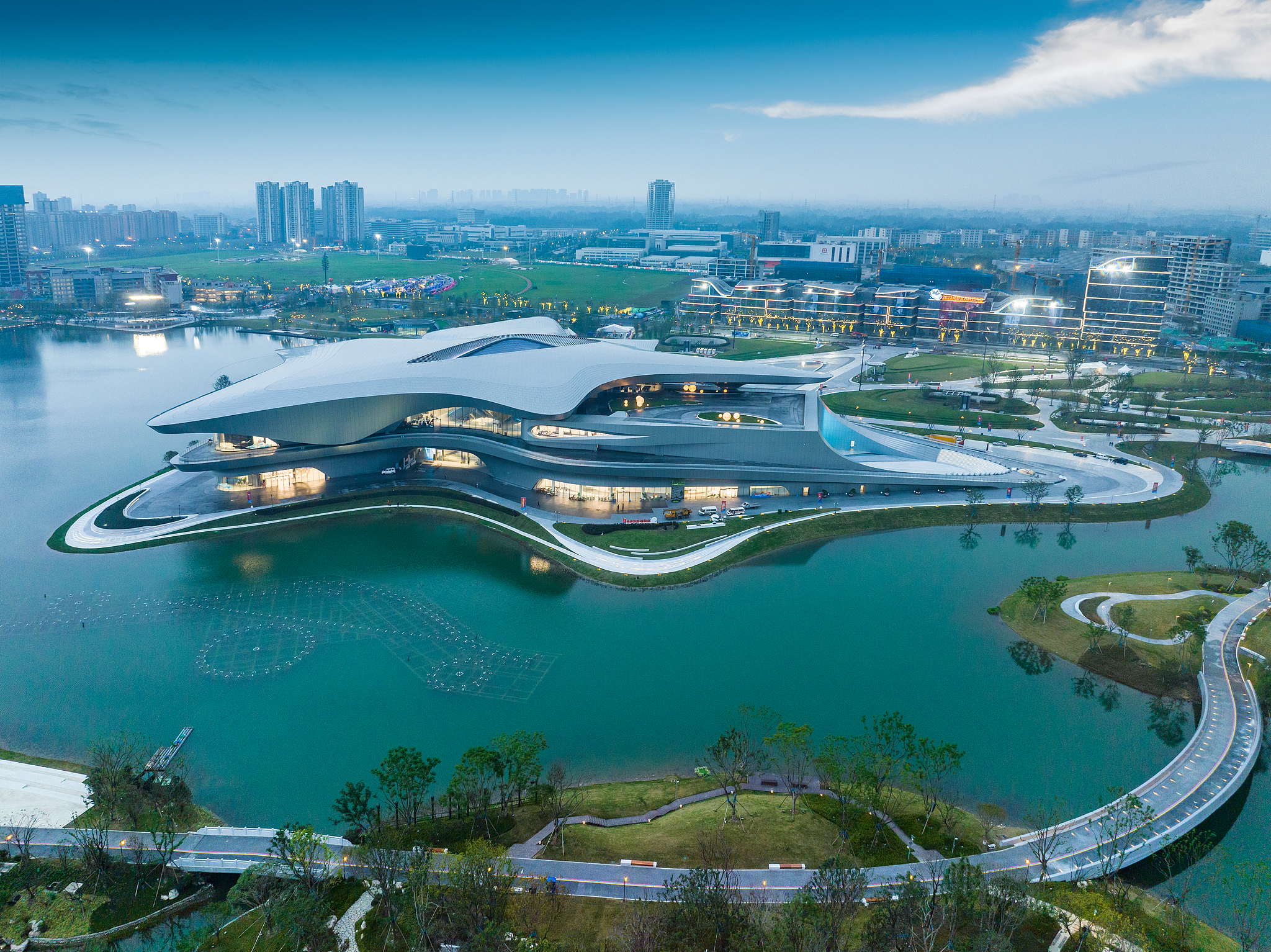 A view of Chengdu Science Museum during the Chengdu World Science Fiction Convention, October 18-22, 2023. /VCG