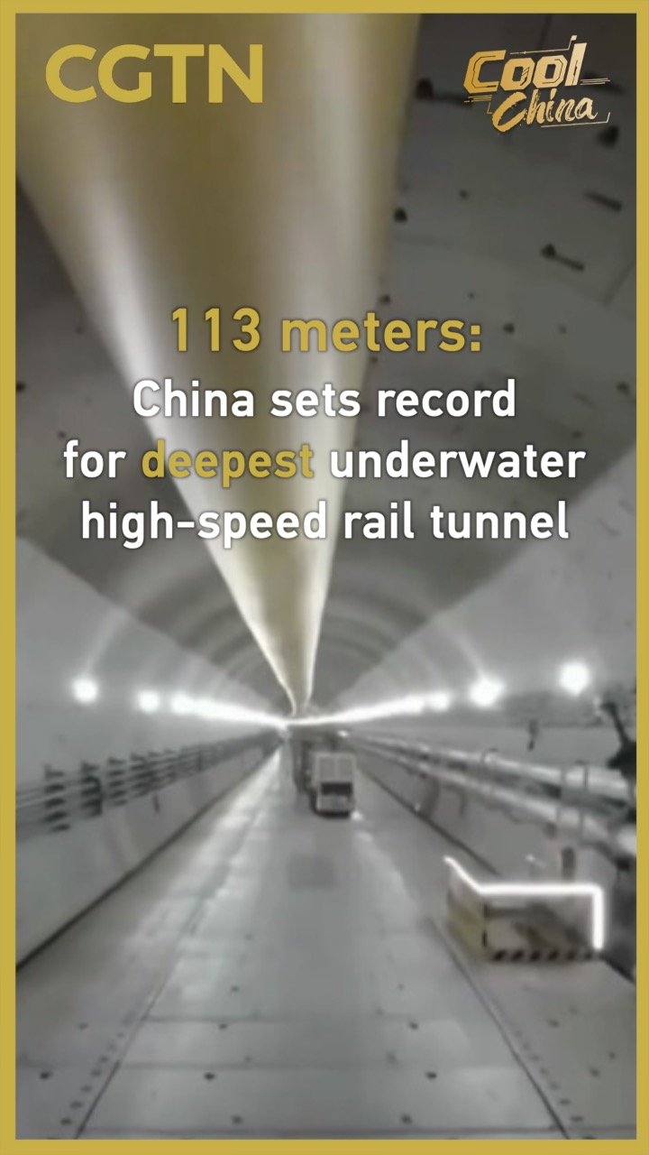 China sets record for deepest underwater high-speed rail tunnel
