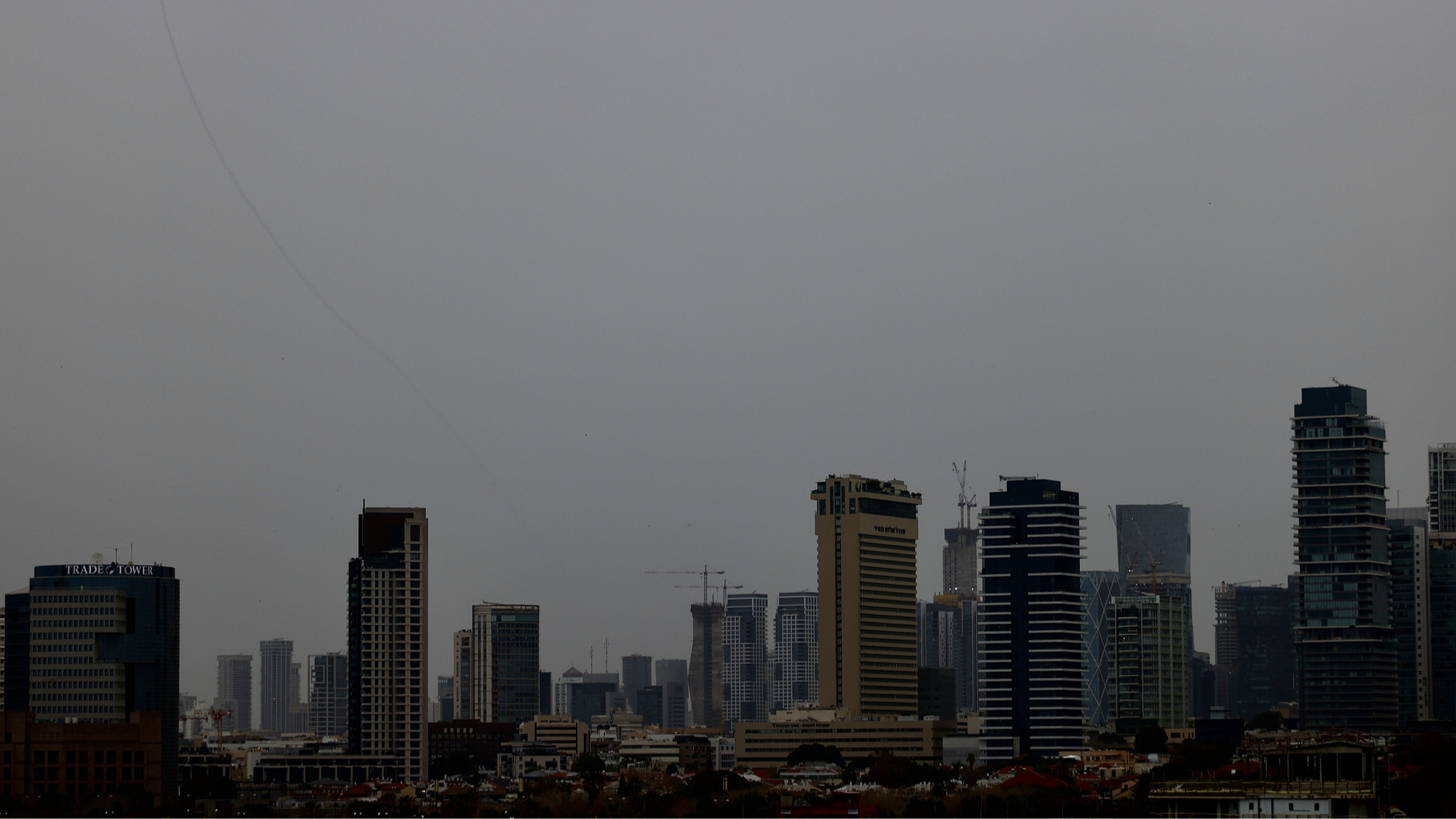 Live view of the Tel Aviv's skyline