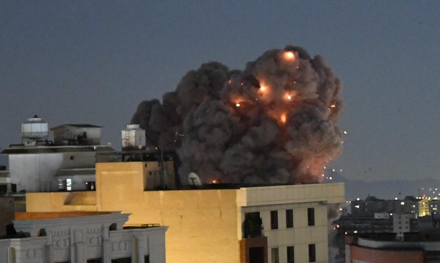 Smoke rises from buildings in Tehran, Iran on March 29, 2026. /Xinhua