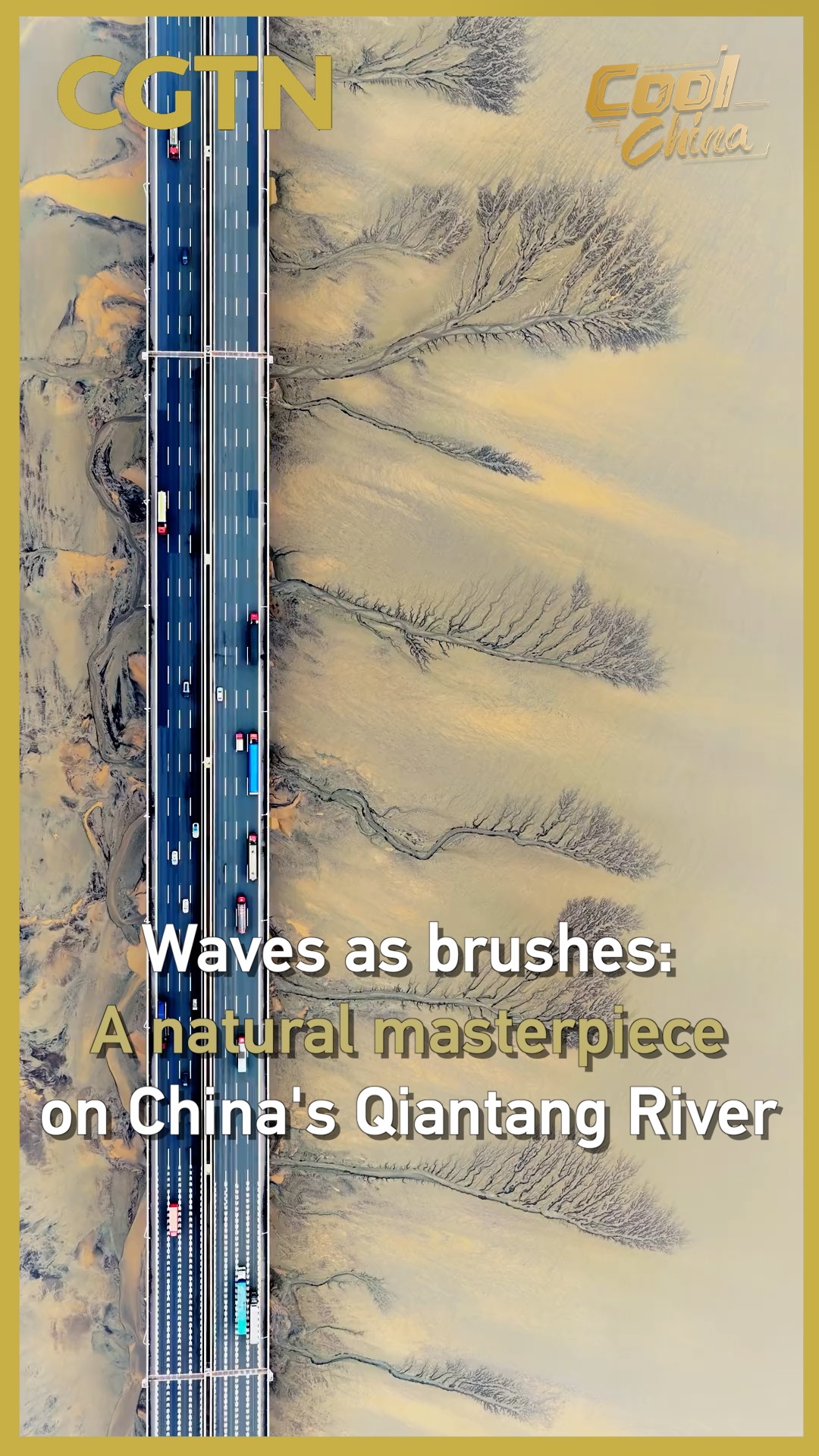 Waves as brushes: A natural masterpiece on China's Qiantang River