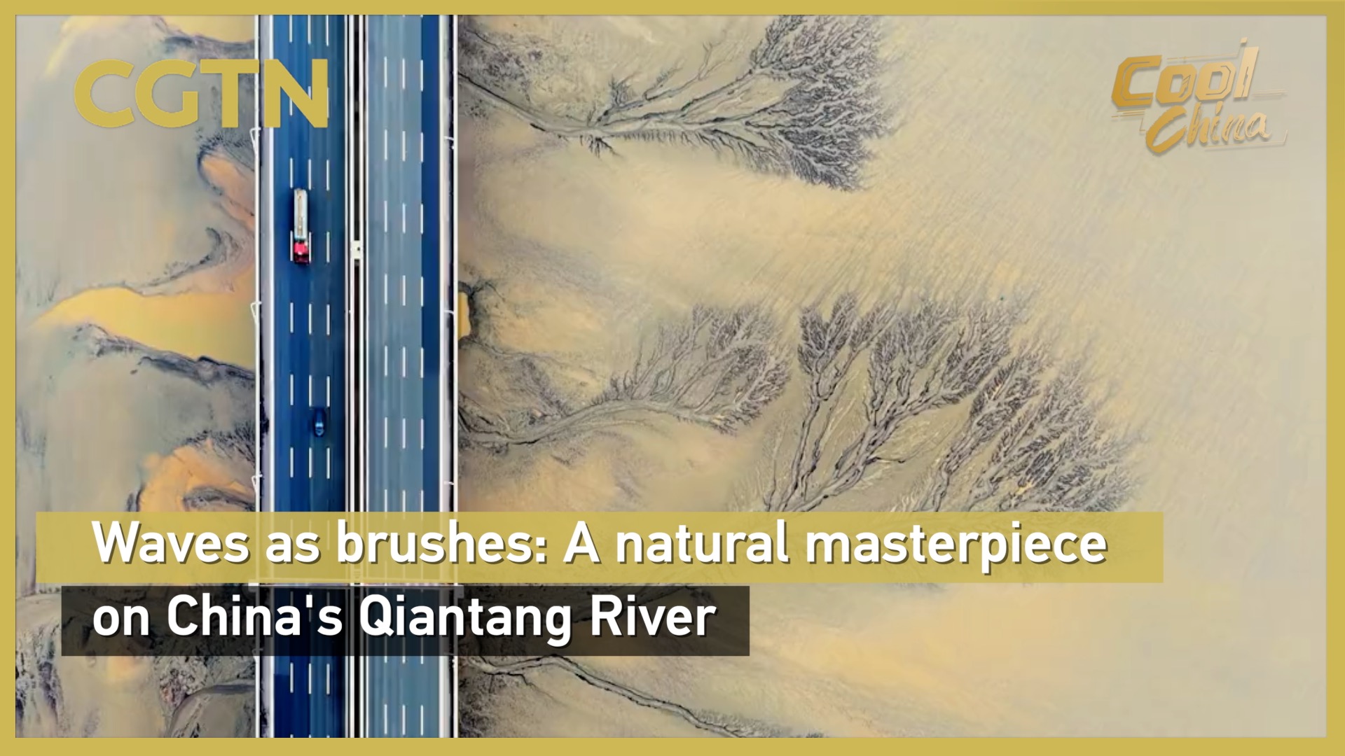 Waves as brushes: A natural masterpiece on China's Qiantang River