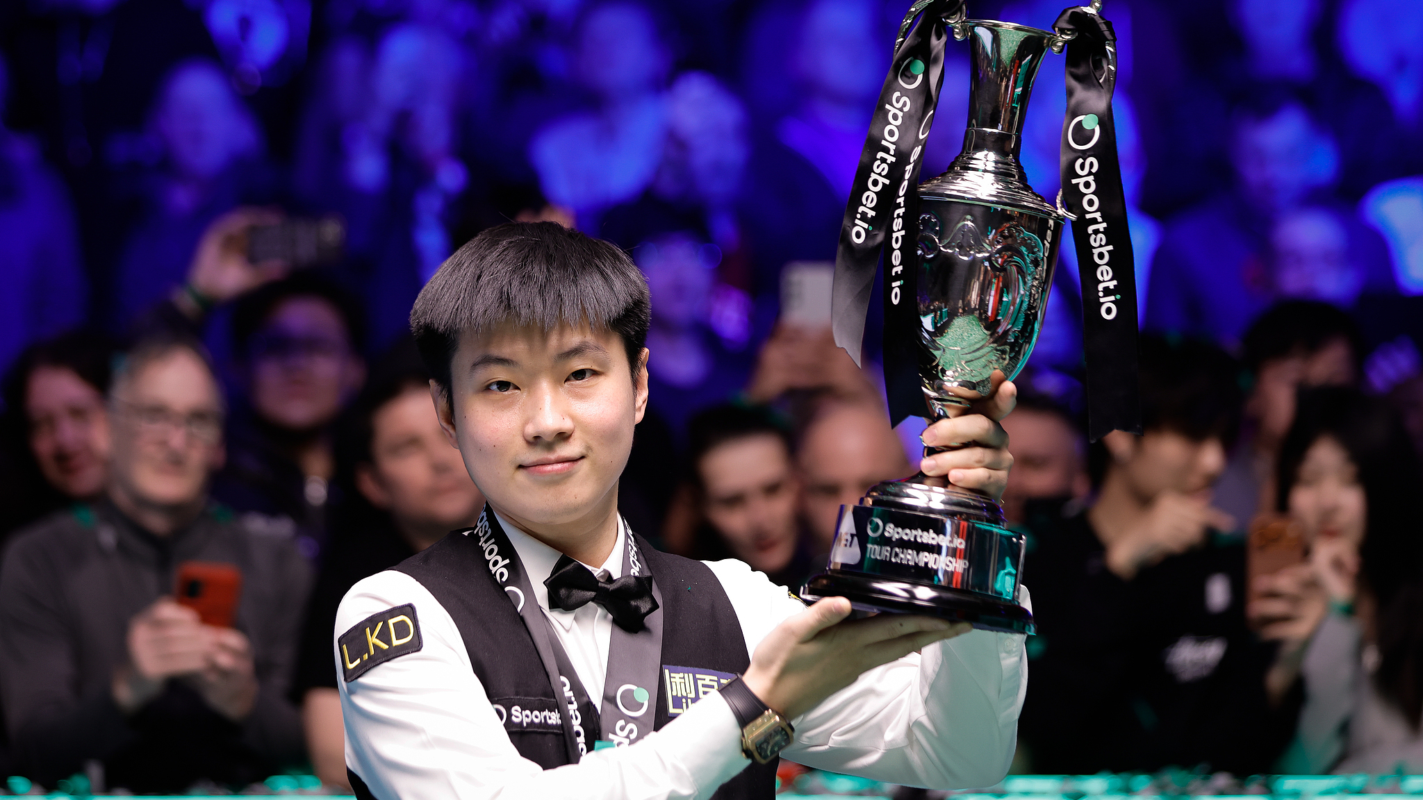 Zhao thrashes Trump for first World Snooker Tour Championship title