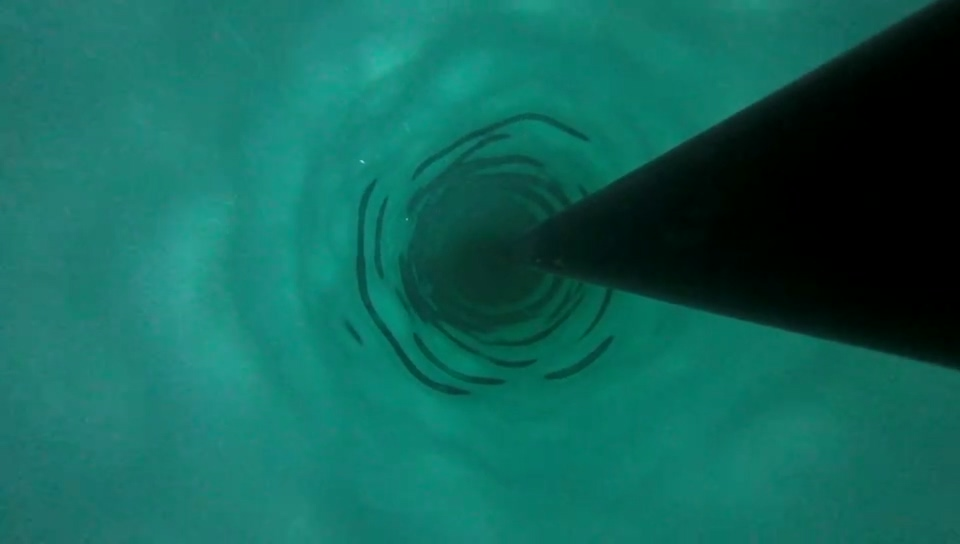 Image beneath the ice sheet from China's first Antarctic hot water ice drilling experiment. /CMG