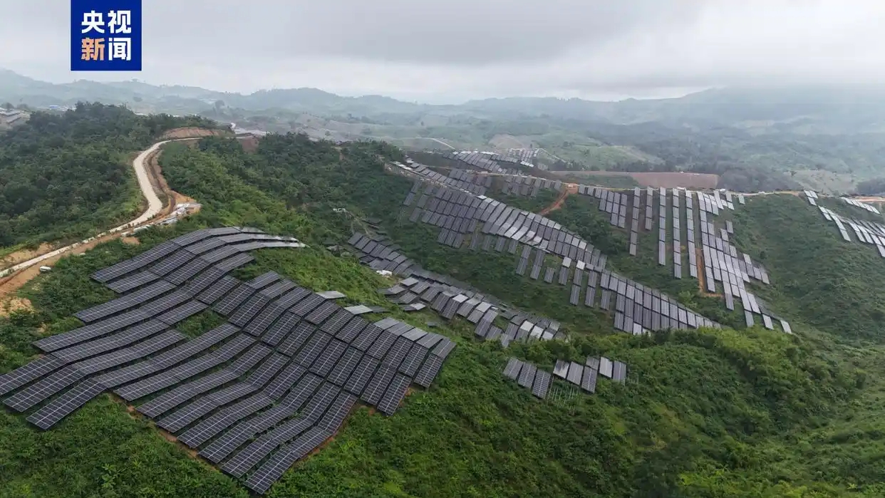 The China-developed solar power project in Laos. /CMG