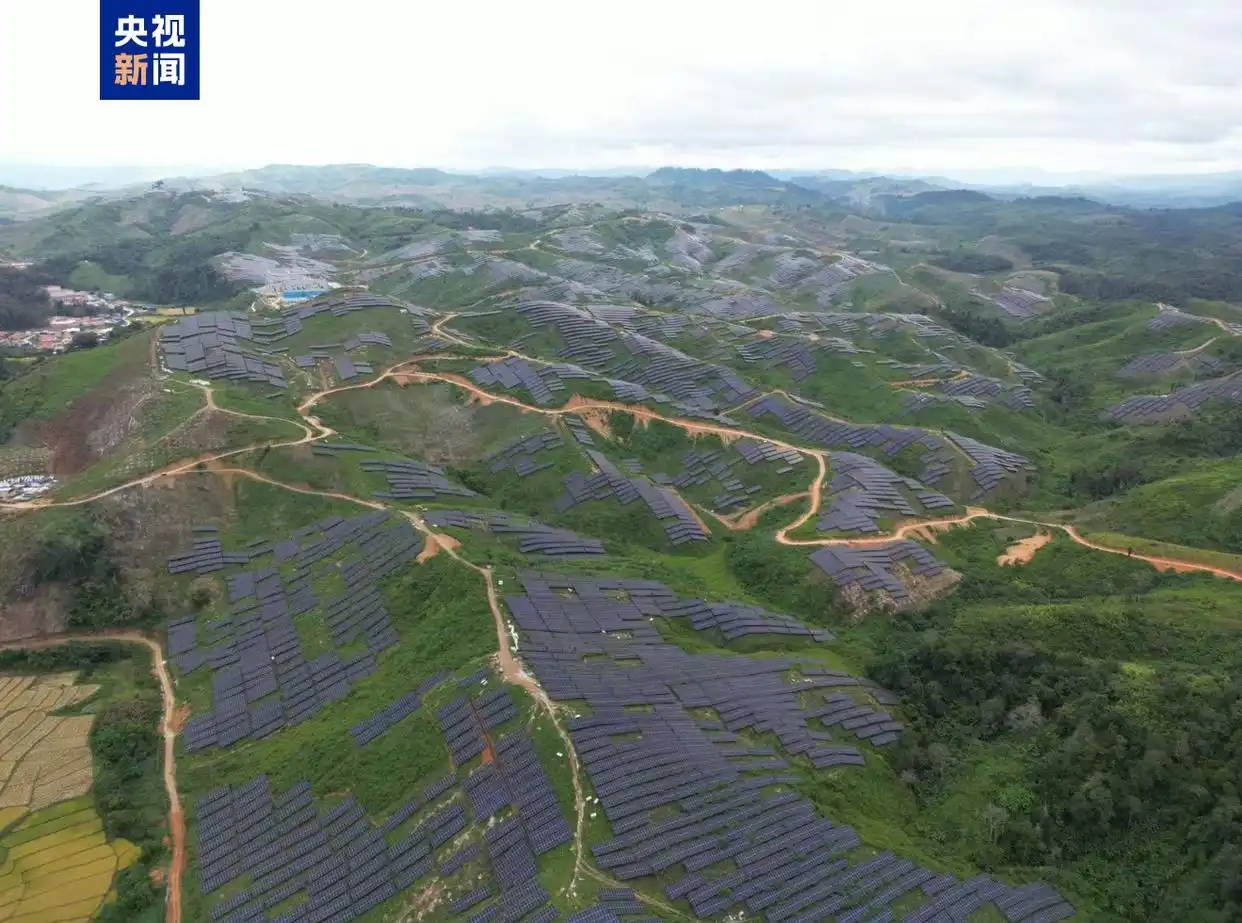 The China-developed solar power project in Laos. /CMG