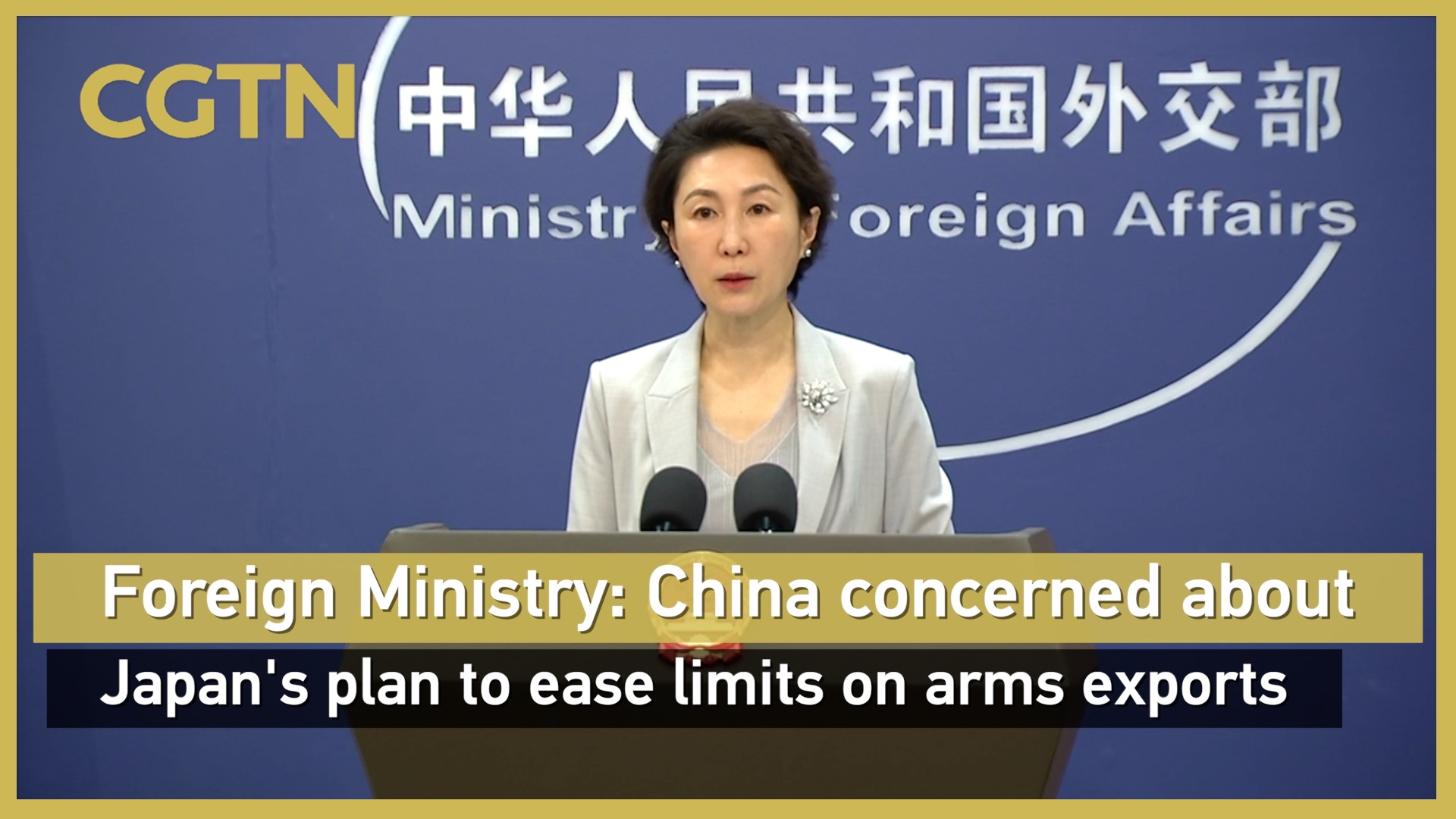 China concerned about Japan's plan to ease limits on arms exports