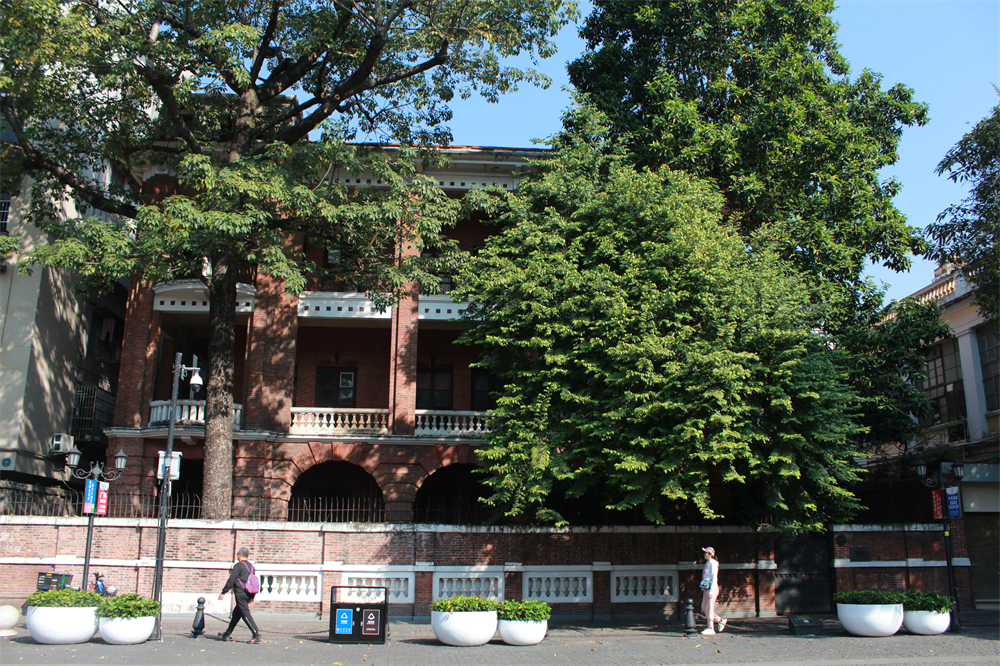 A view of the late 19th-century European-style buildings on Shamian Island in Guangzhou, Guangdong Province /CGTN