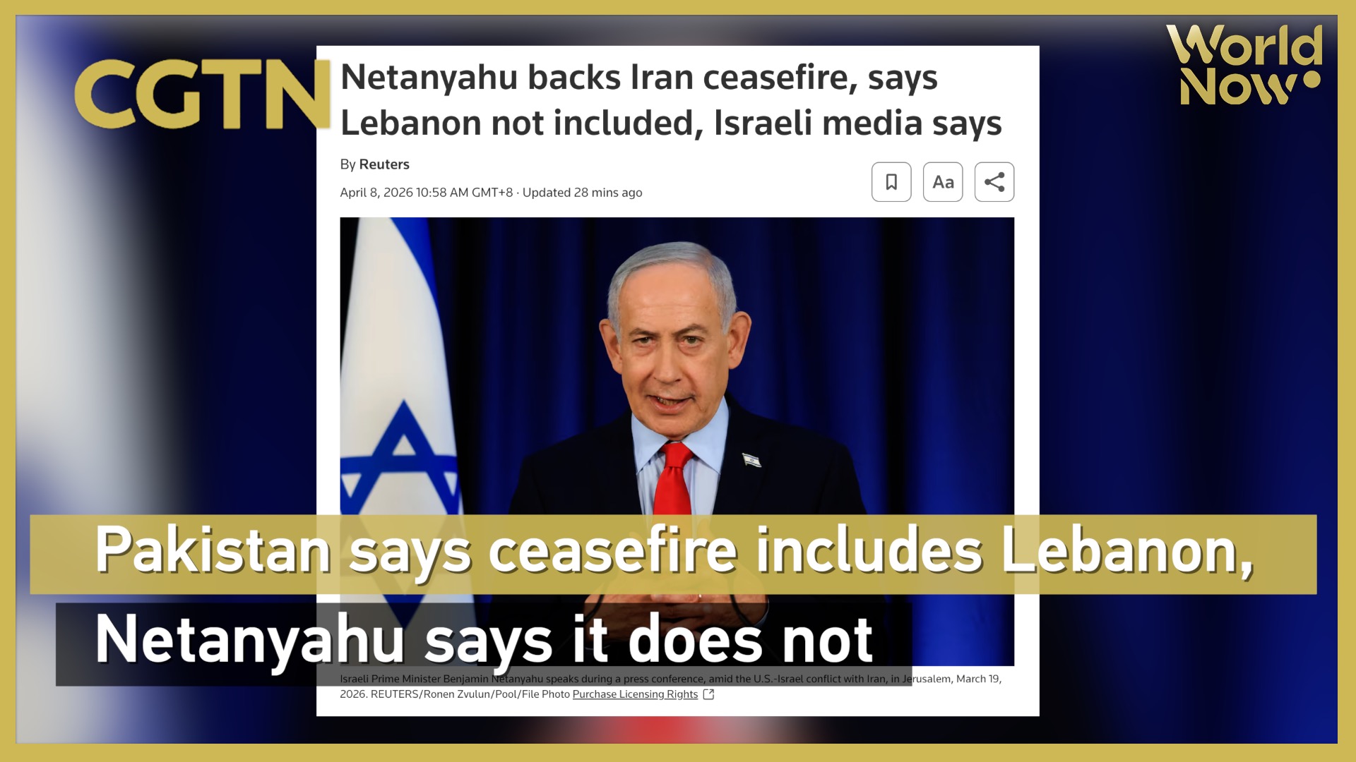 Pakistan says ceasefire includes Lebanon, Netanyahu says it does not