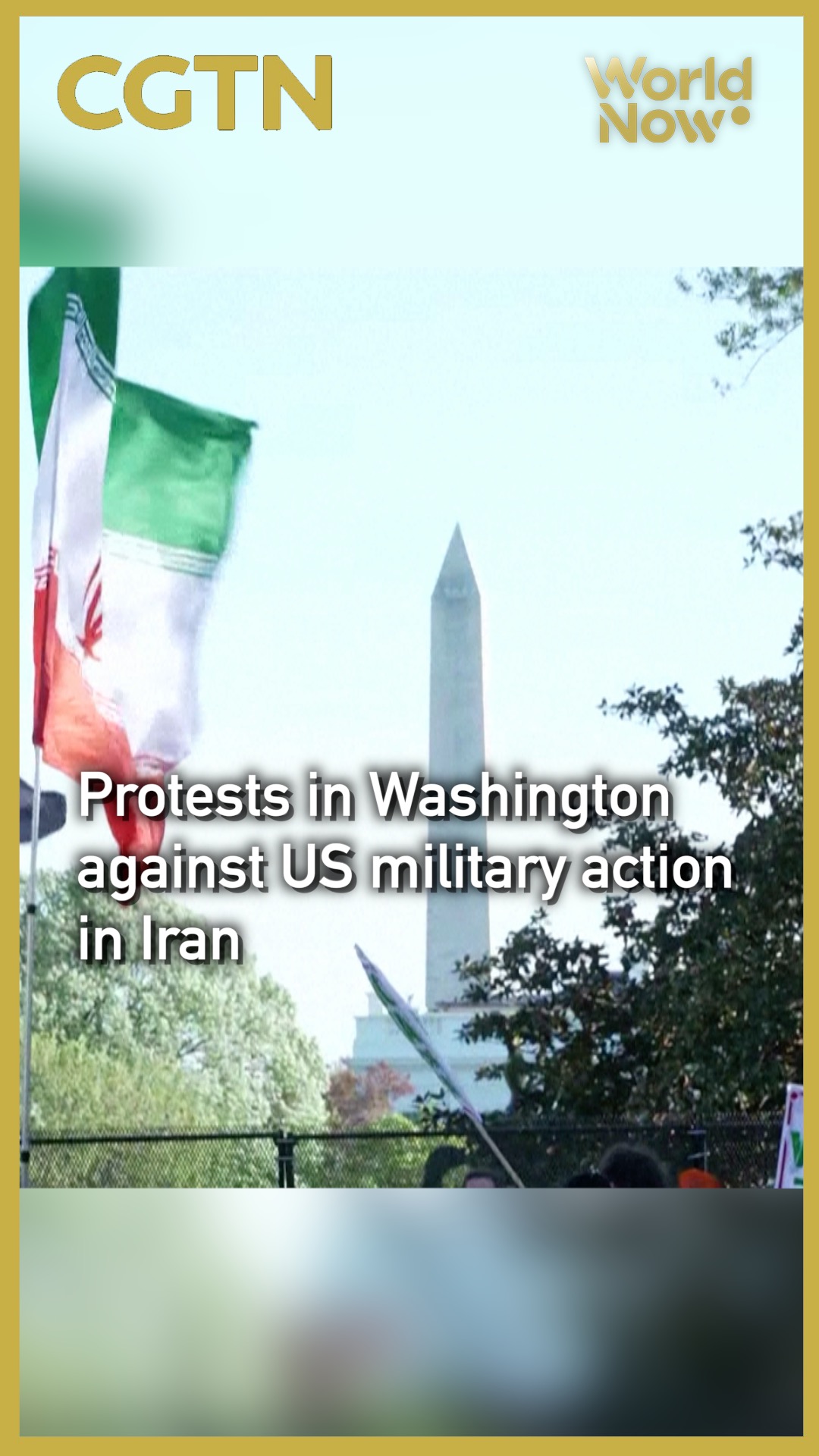 Protests in Washington against US military action in Iran