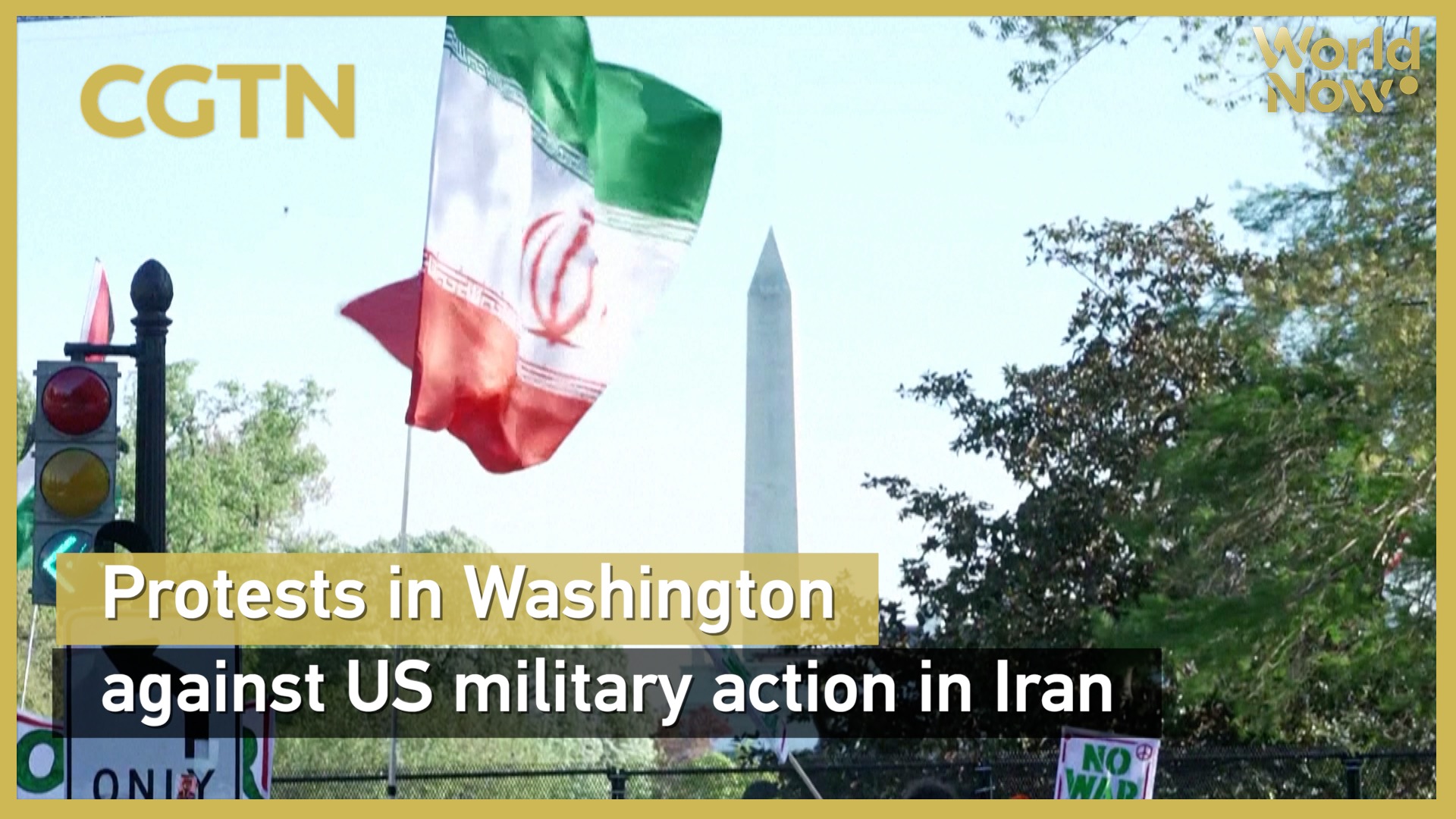 Protests in Washington against US military action in Iran