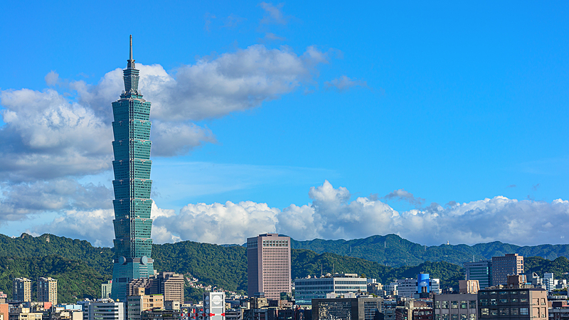 File photo of the Taipei 101 skyscraper in Taipei City, southeast China's Taiwan. /VCG