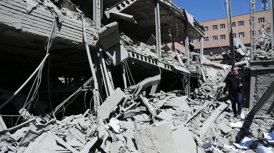 A view of the damaged Sharif University of Technology after US and Israeli airstrikes in Tehran, Iran, April 7, 2026. /Xinhua