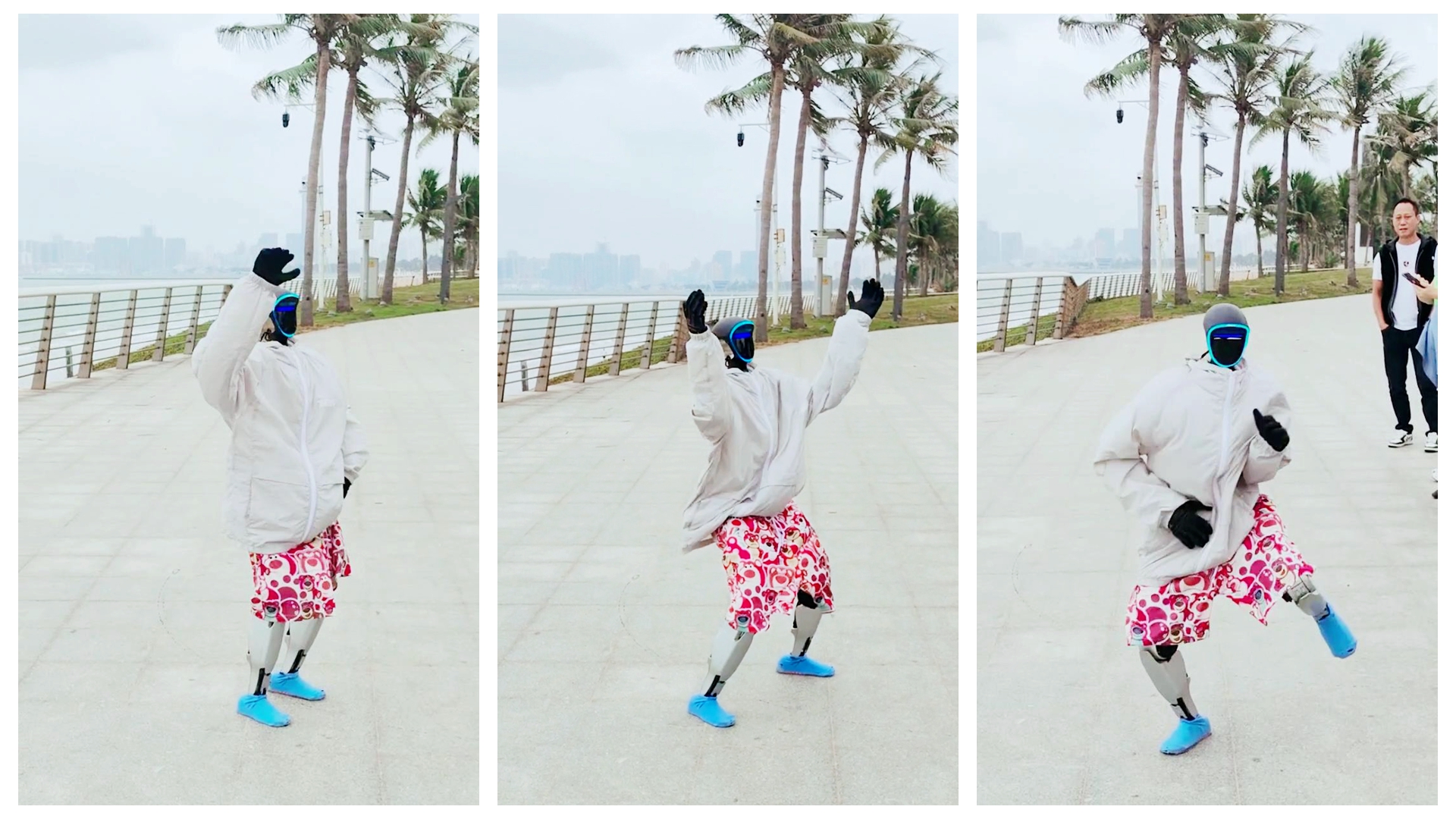 China's new tech vibe: A robot dancer shows moves in Haikou park