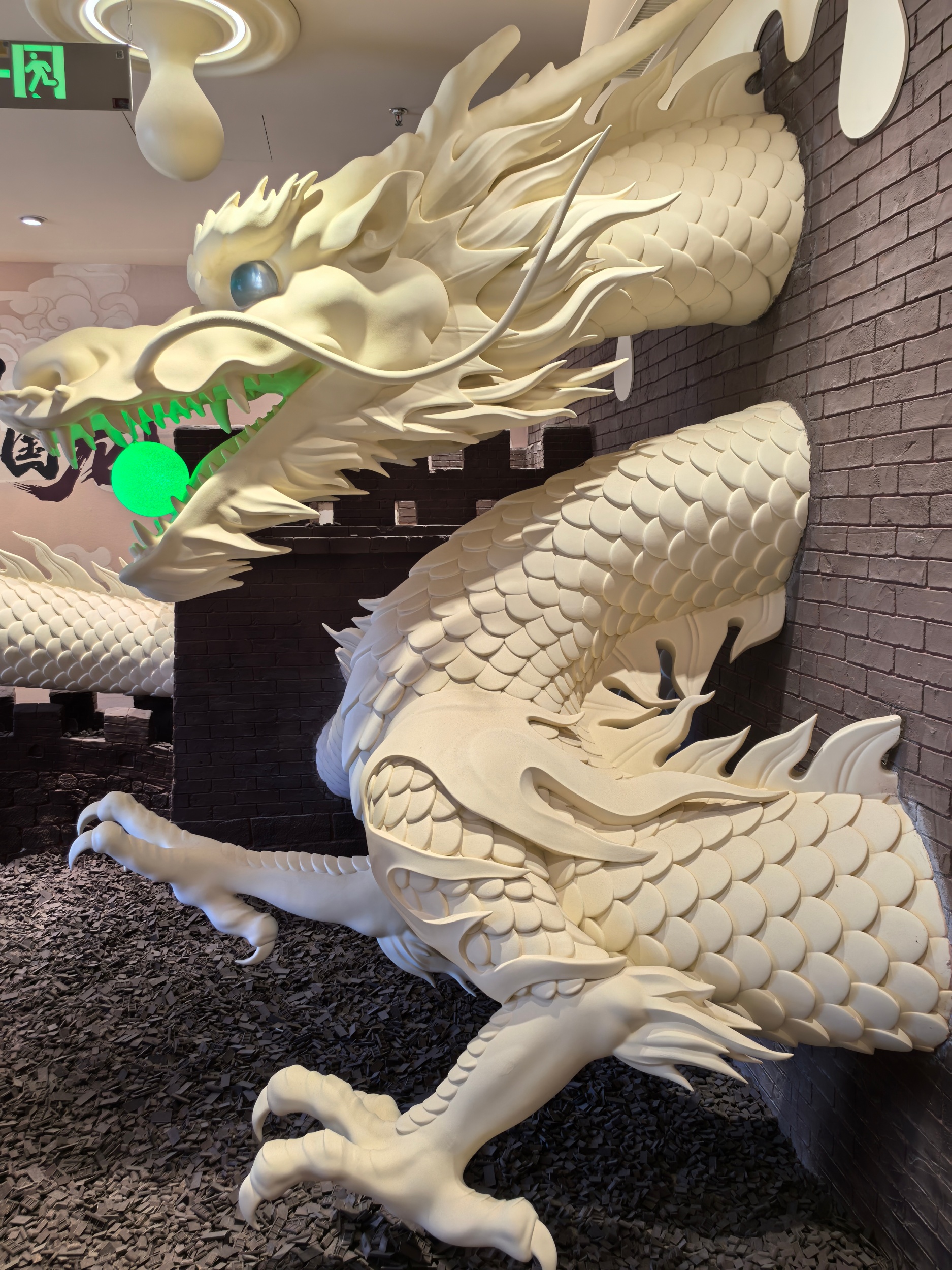 A 22-ton chocolate Chinese dragon is seen at a chocolate museum in Beijing on April 6, 2026. /CGTN