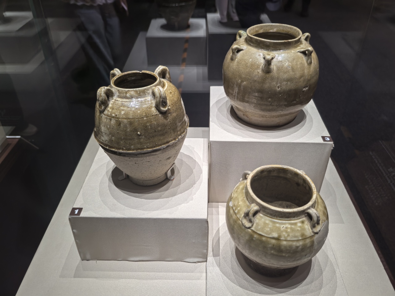 A photo taken on April 10 shows artifacts on display at the National Museum of China in Beijing. /CGTN 