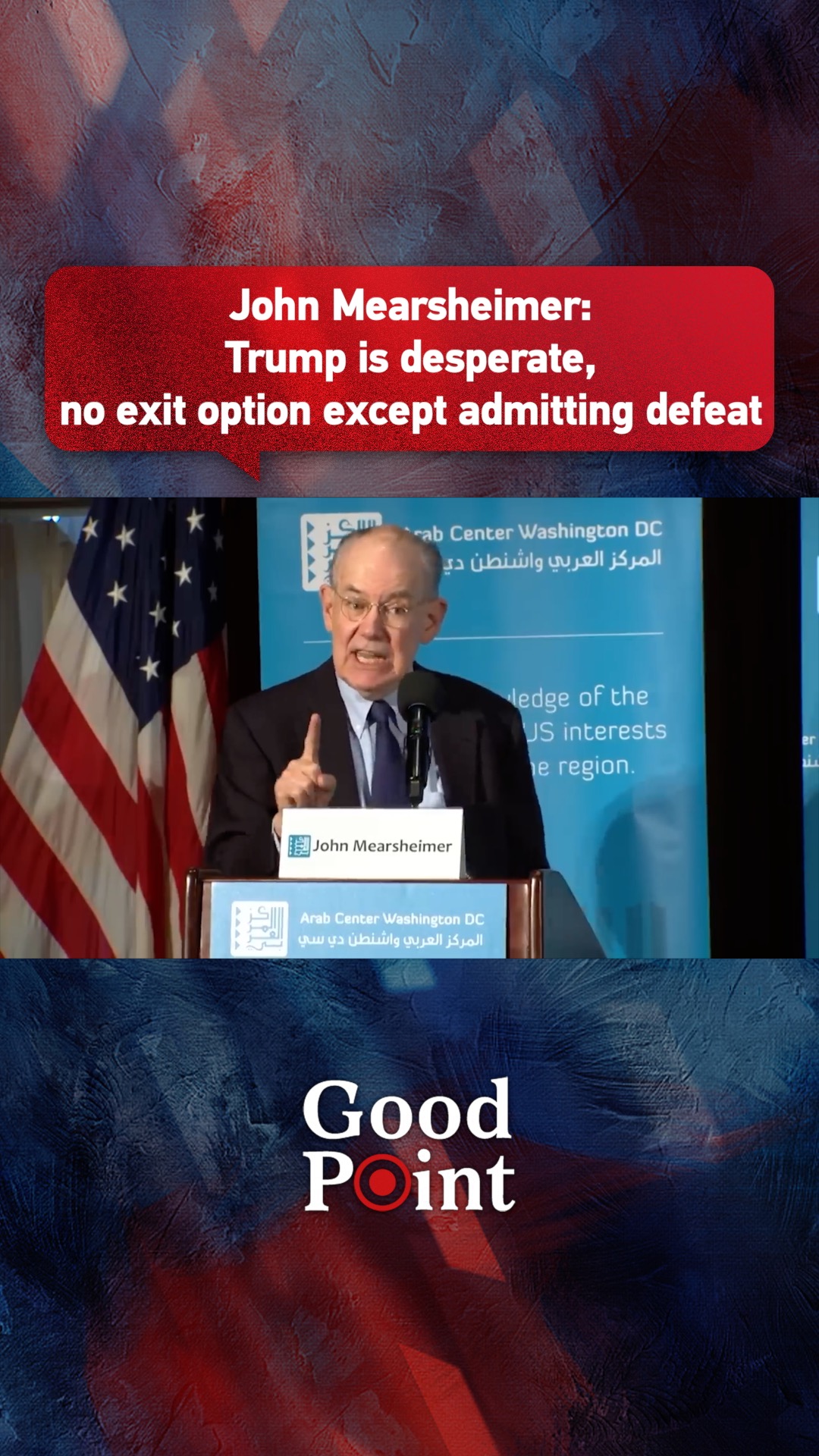 John Mearsheimer: Trump has no exit option except admitting defeat