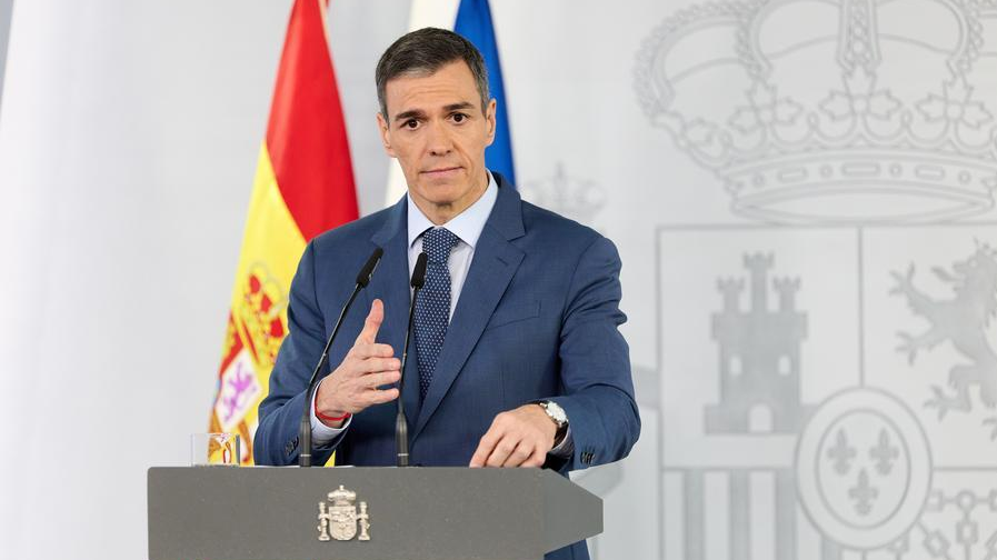 Spanish Prime Minister Pedro Sanchez reacts at a press conference in Madrid, Spain, March 20, 2026. /Xinhua