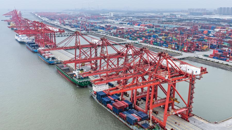 A container terminal of Taicang Port in Jiangsu Province, east China, March 20, 2026. /Xinhua