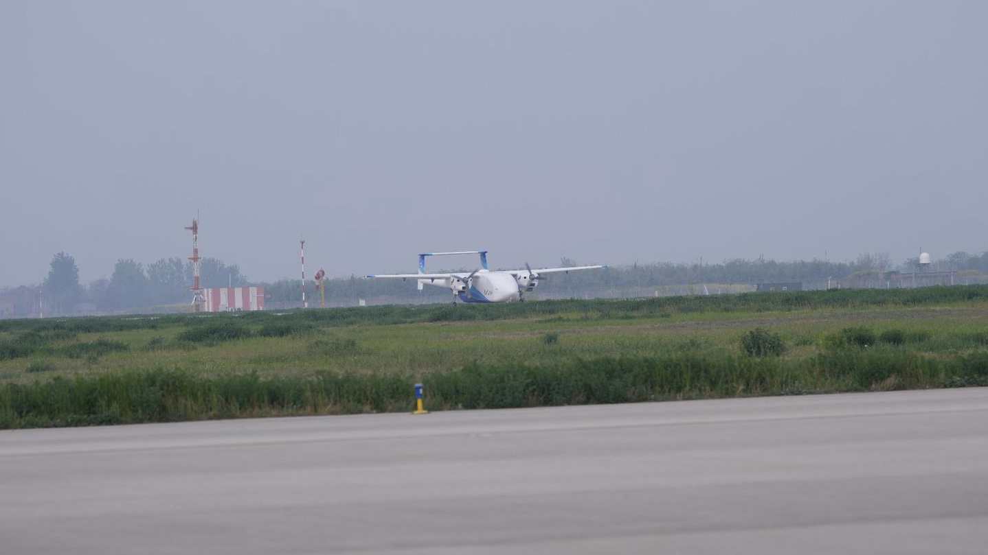 China's HH-200 unmanned aircraft during its maiden flight. /CMG