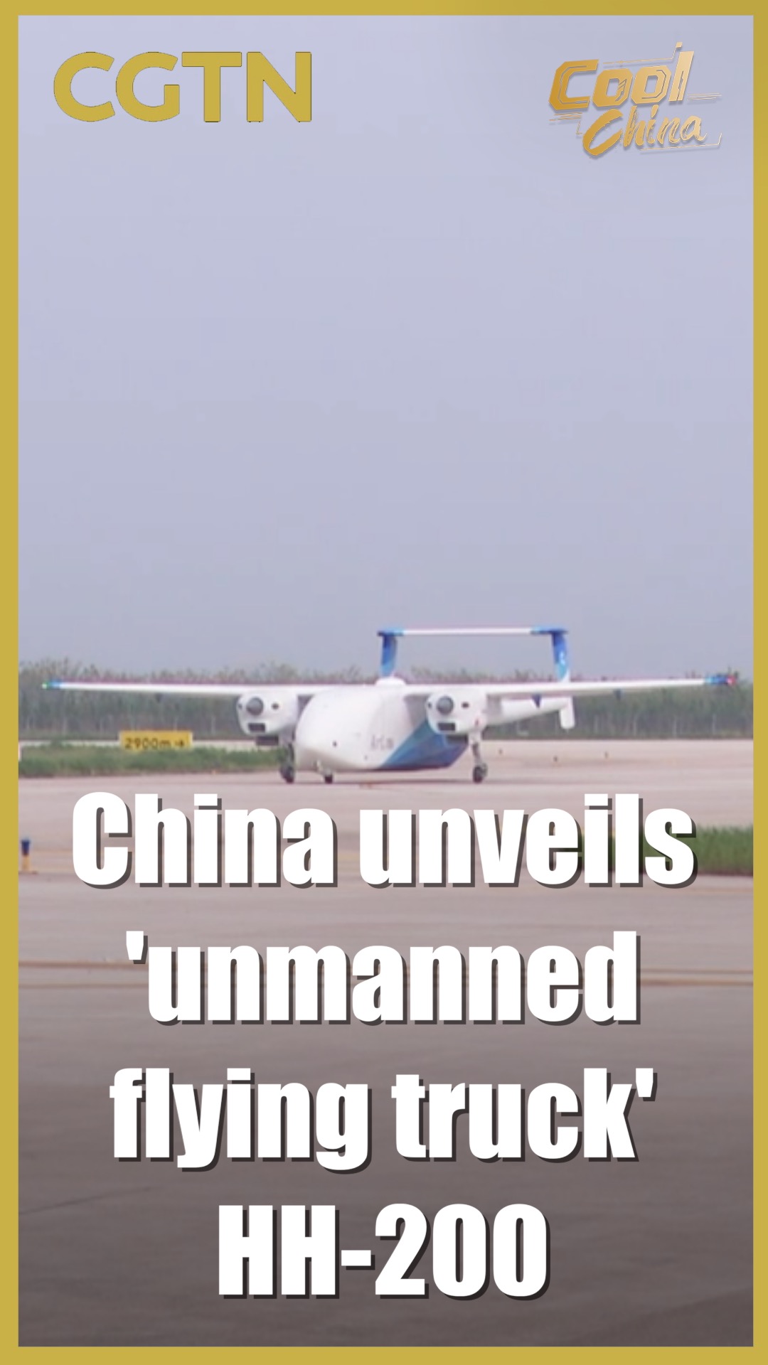 China unveils 'unmanned flying truck' HH-200'