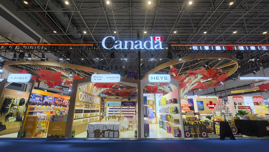 The Canada Pavilion at the 6th China International Consumer Products Expo in Haikou, Hainan Province, China, April 14, 2026. /VCG