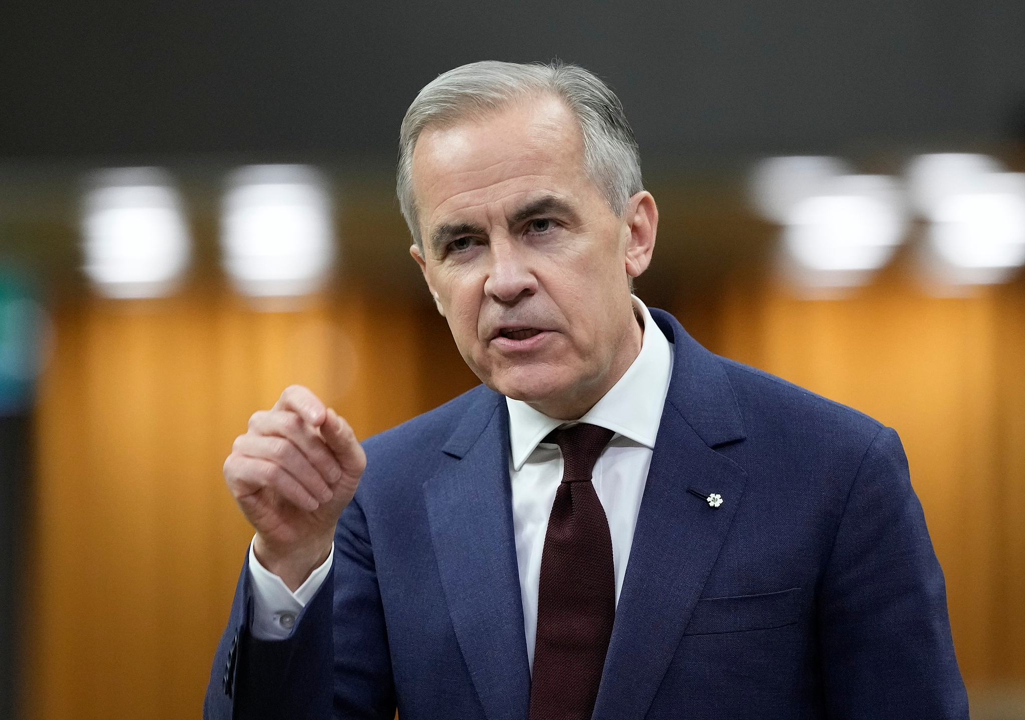 Canadian Prime Minister Mark Carney rises during Question Period on Parliament Hill in Ottawa, capital of Canada, April 15, 2026. /CFP